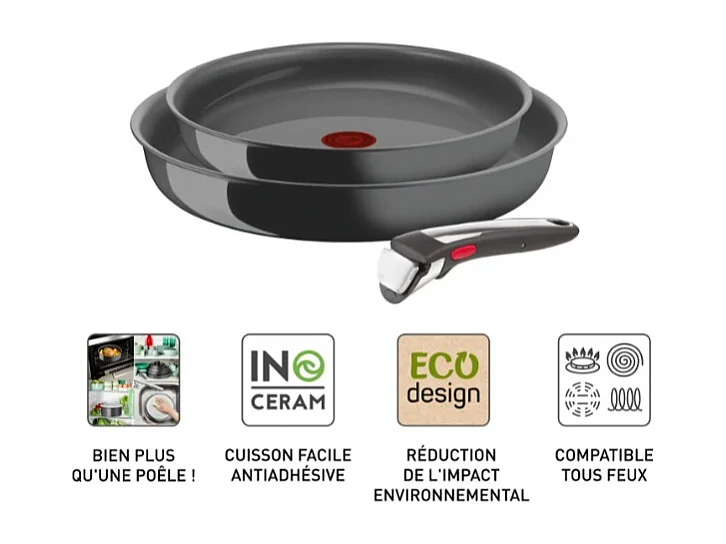 Sartenes TEFA2 + mango, Inducción, Cerámica antiadherente, Lavavajillas