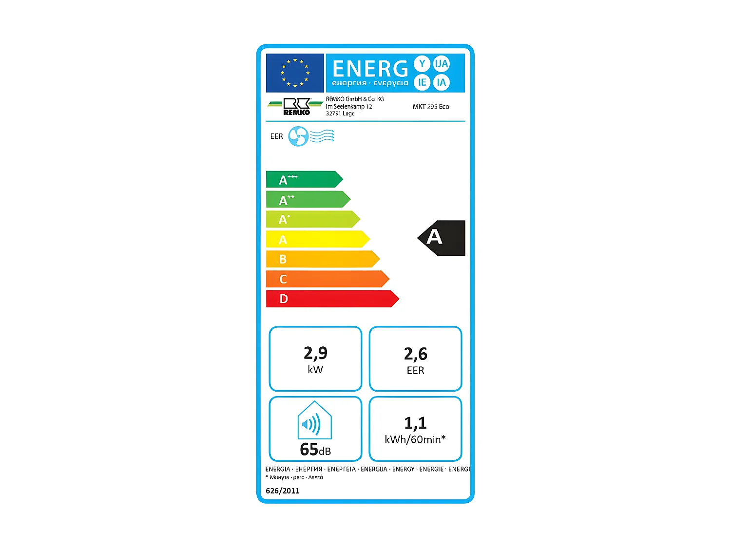 Climatiseur MKT 295 Eco 2,9 kW Blanc Remko