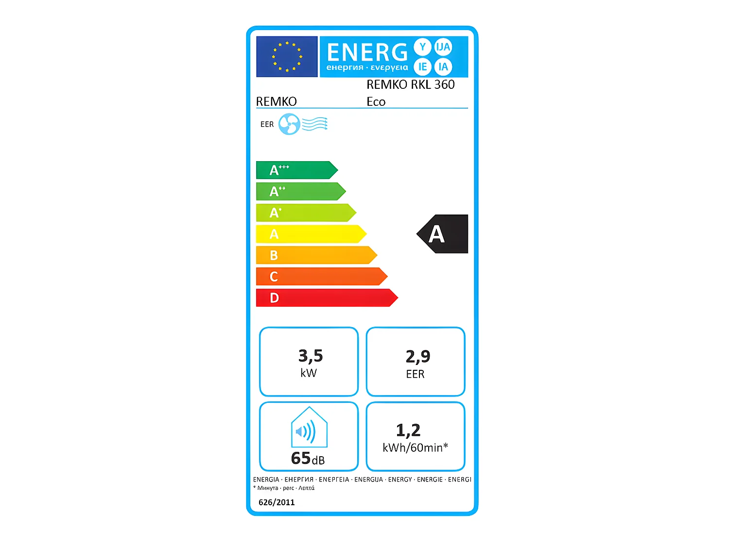 Climatiseur monobloc Remko RKL 360 Eco 3,5kW Blanc