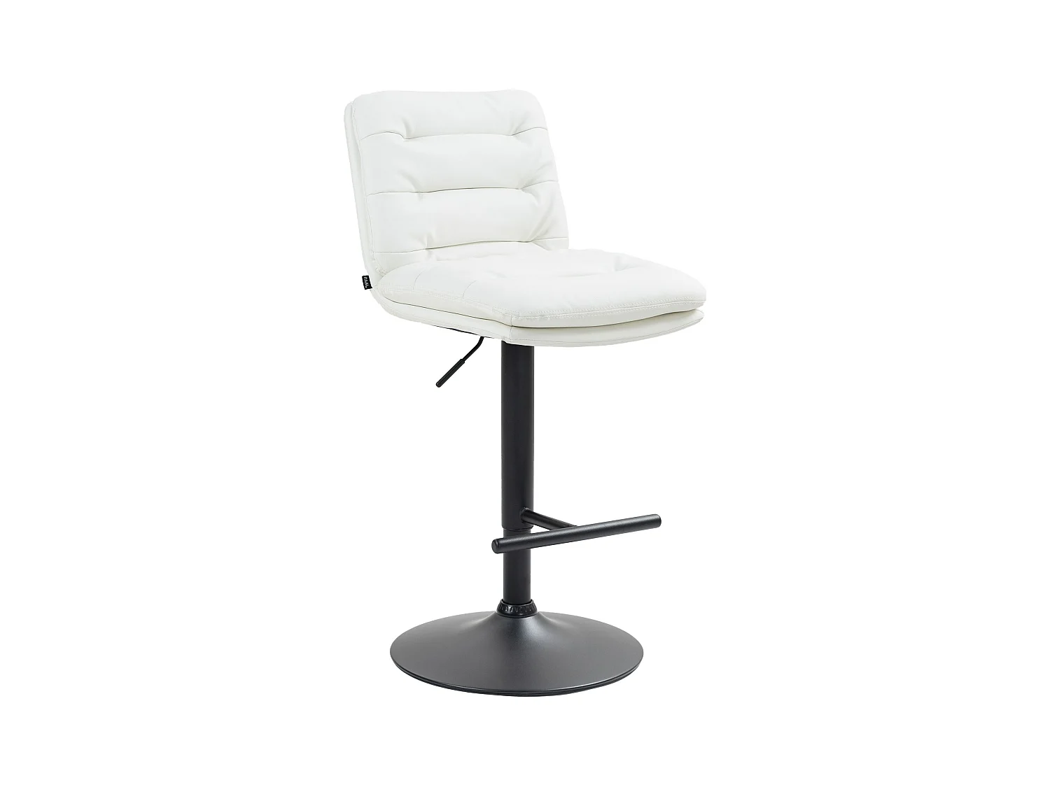 Tabouret de bar - Similicuir & Noir - Blanc - Damar