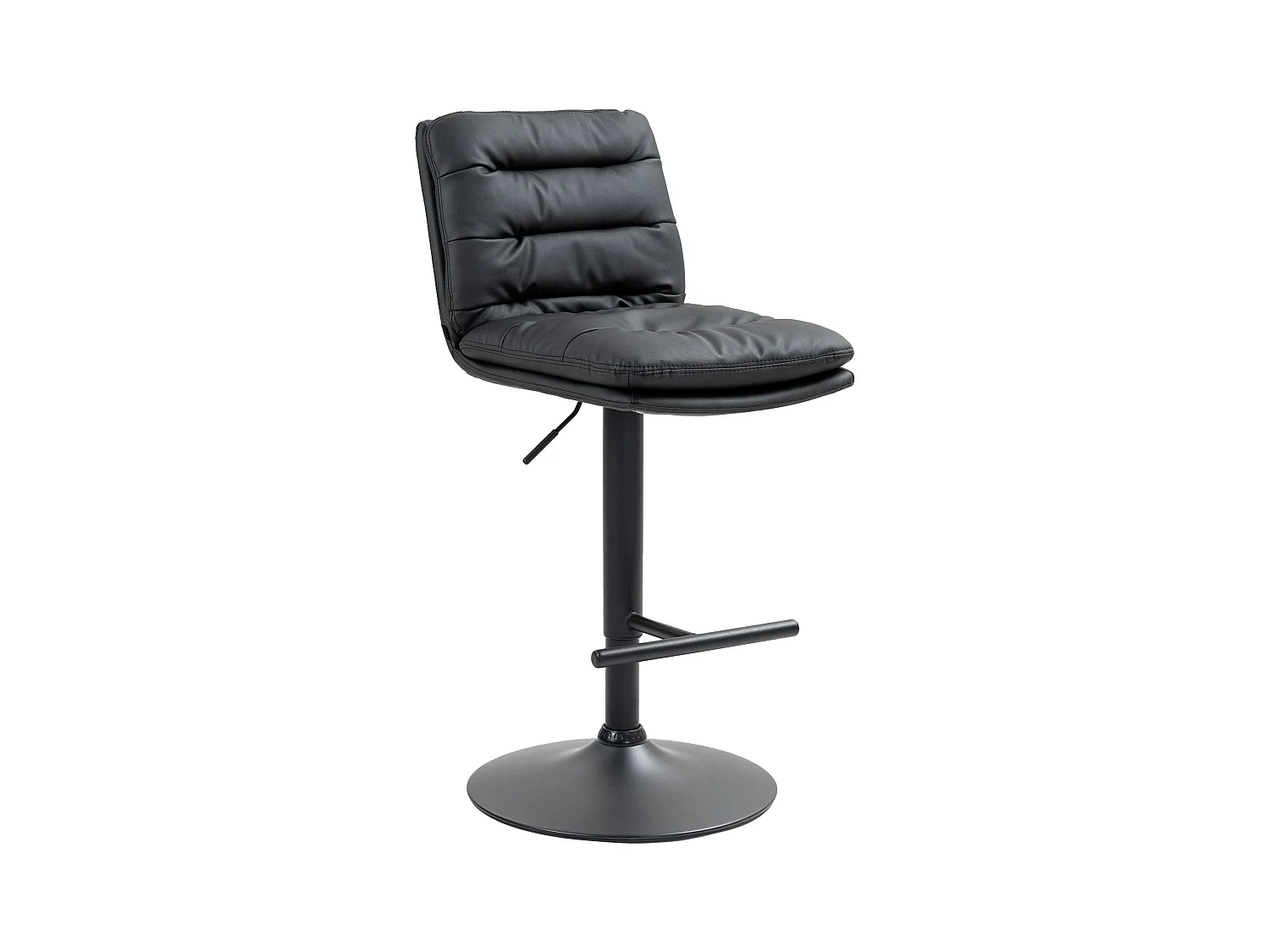 Tabouret de bar - Similicuir & Noir - Noir - Damar