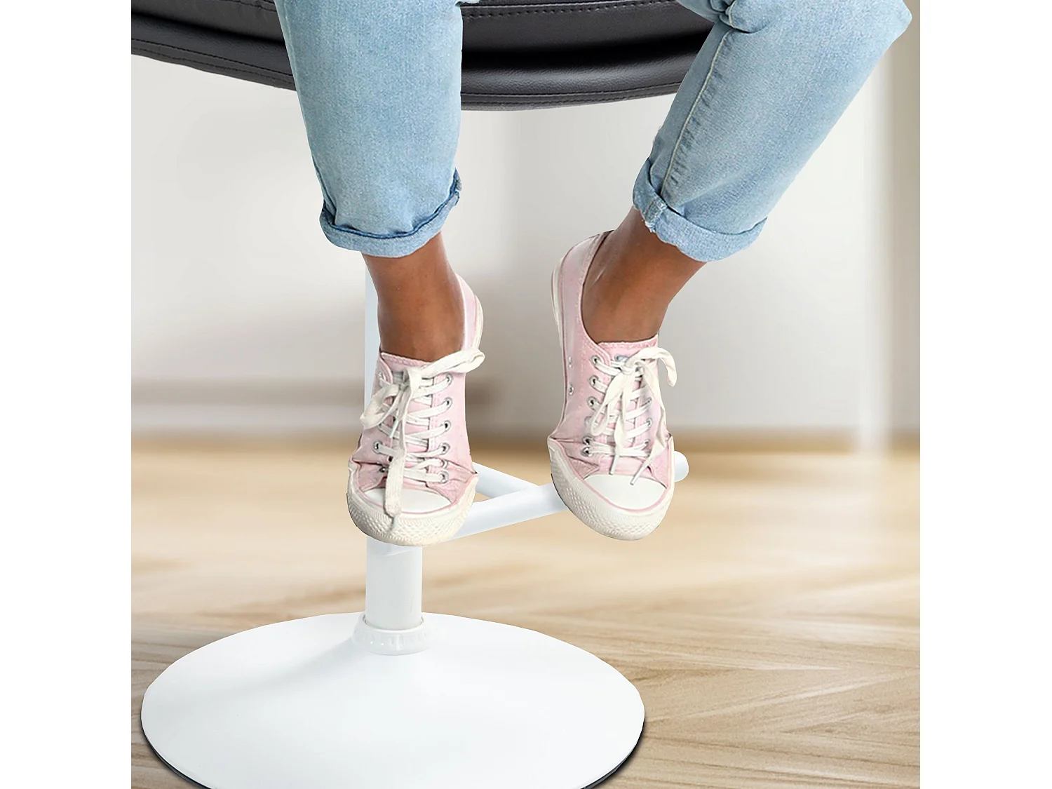 Tabouret de bar - Similicuir & Blanc - Noir - Damar