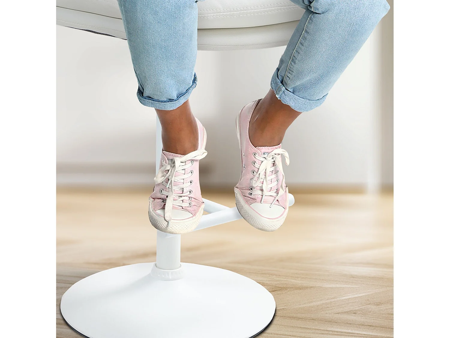 Tabouret de bar - Similicuir & Blanc - Blanc - Damar