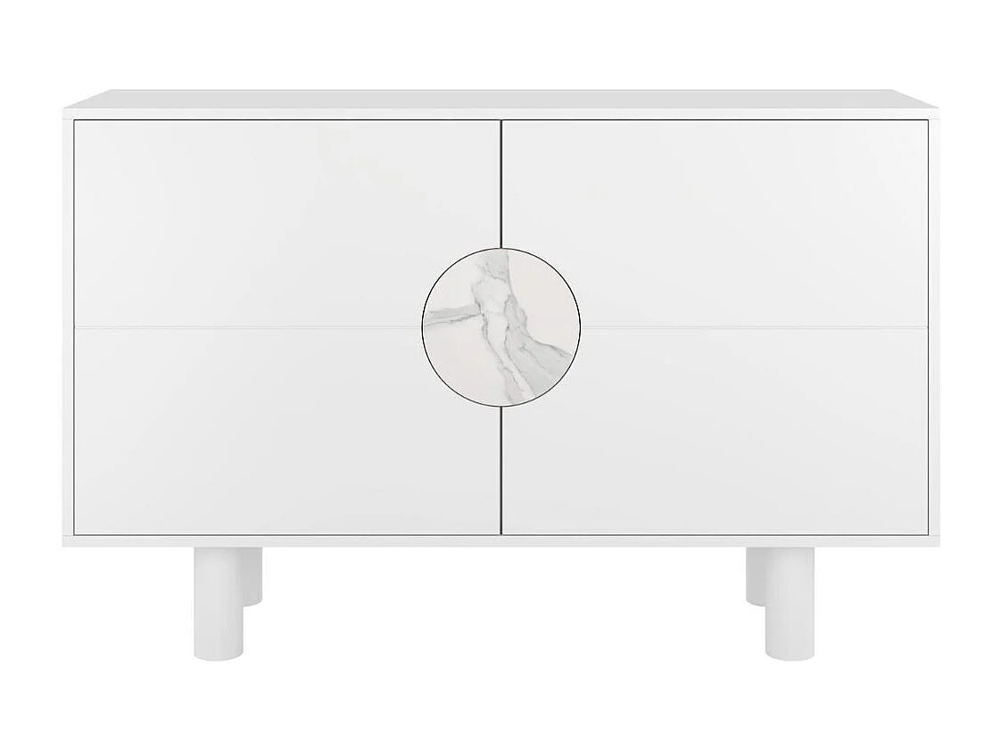 Nowoczesna komoda z marmurem Dancan ZOE 2D / biały / 140 cm