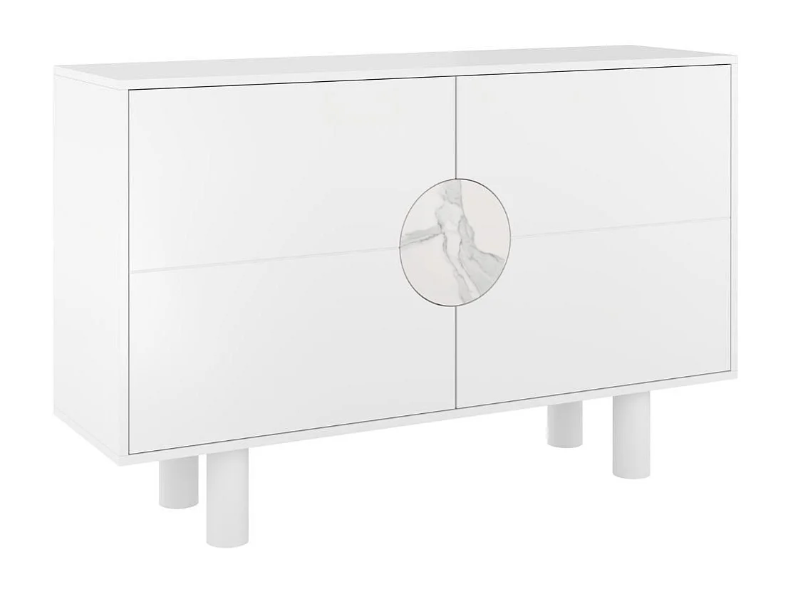 Nowoczesna komoda z marmurem Dancan ZOE 2D / biały / 140 cm