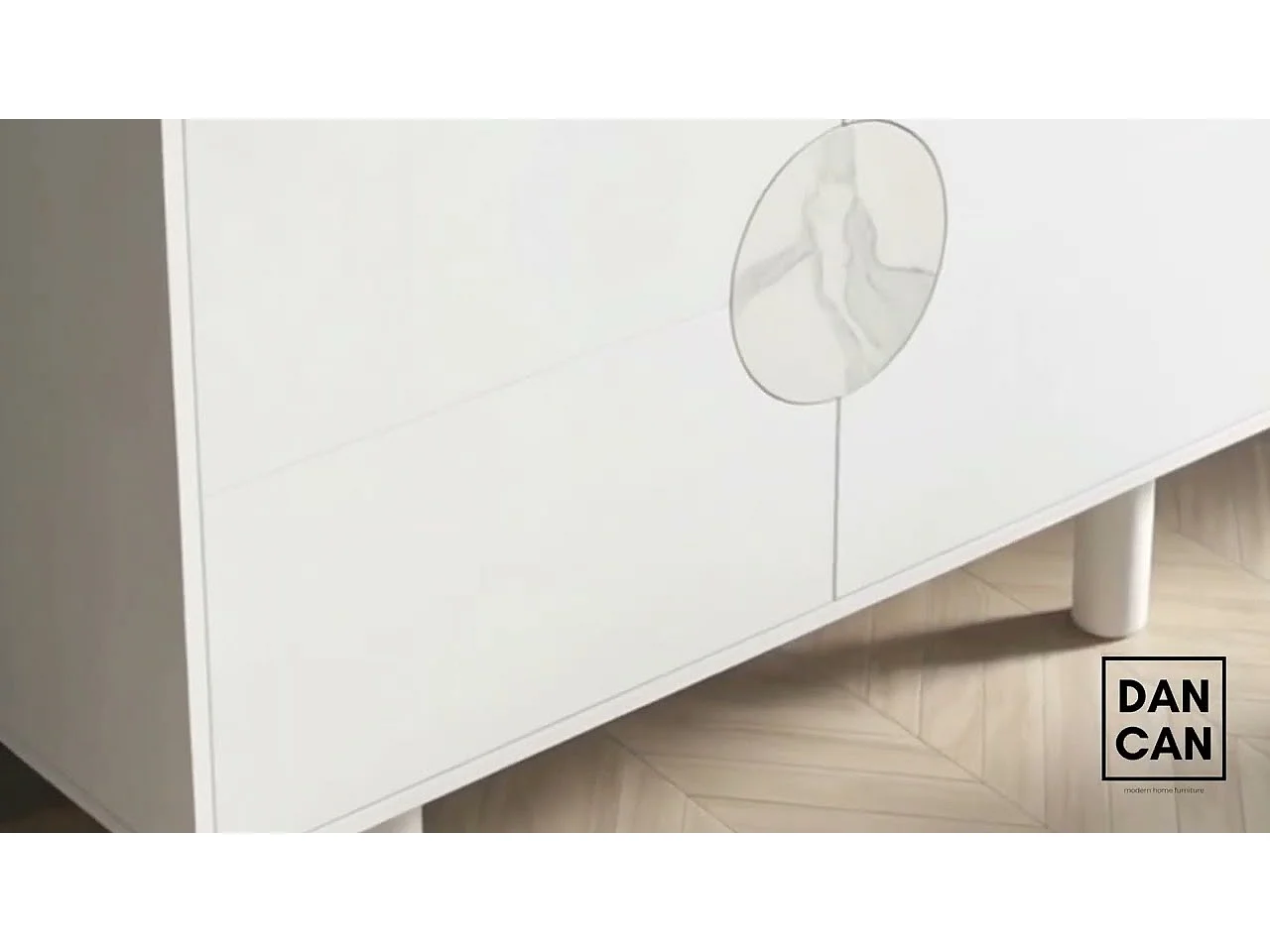 Nowoczesna komoda z marmurem Dancan ZOE 2D / biały / 140 cm