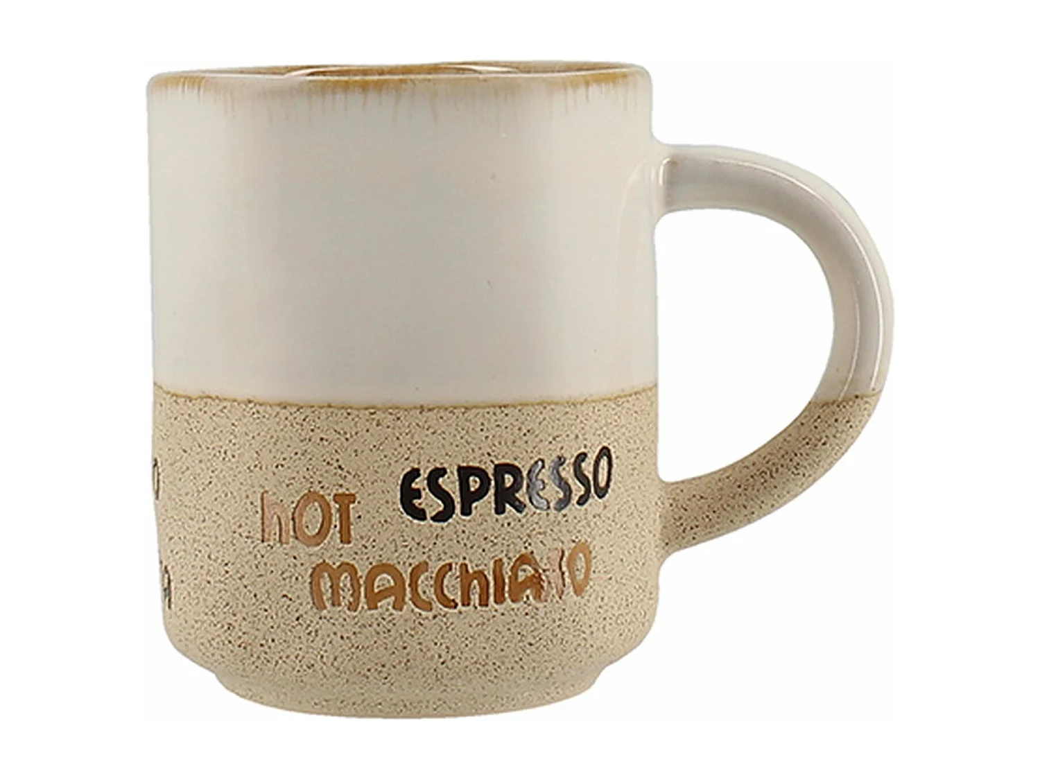 Novastyl - Lot 6 Mugs Macchiato 20cl En Ceramiques 3 Couleurs Assorties