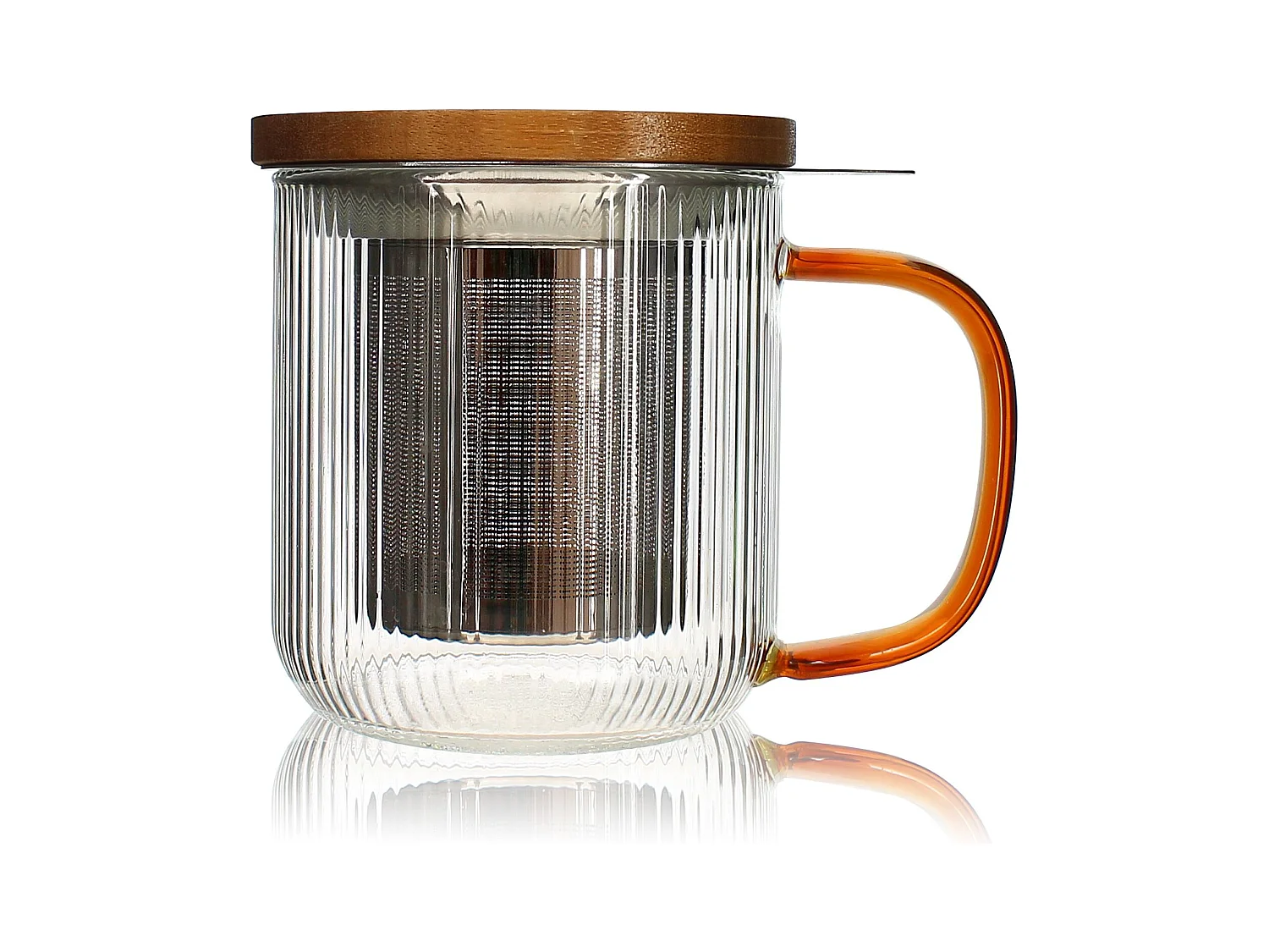 Ogo Living - Tisaniere Karl 300ml En Verre Borosilicate Anse Ambre