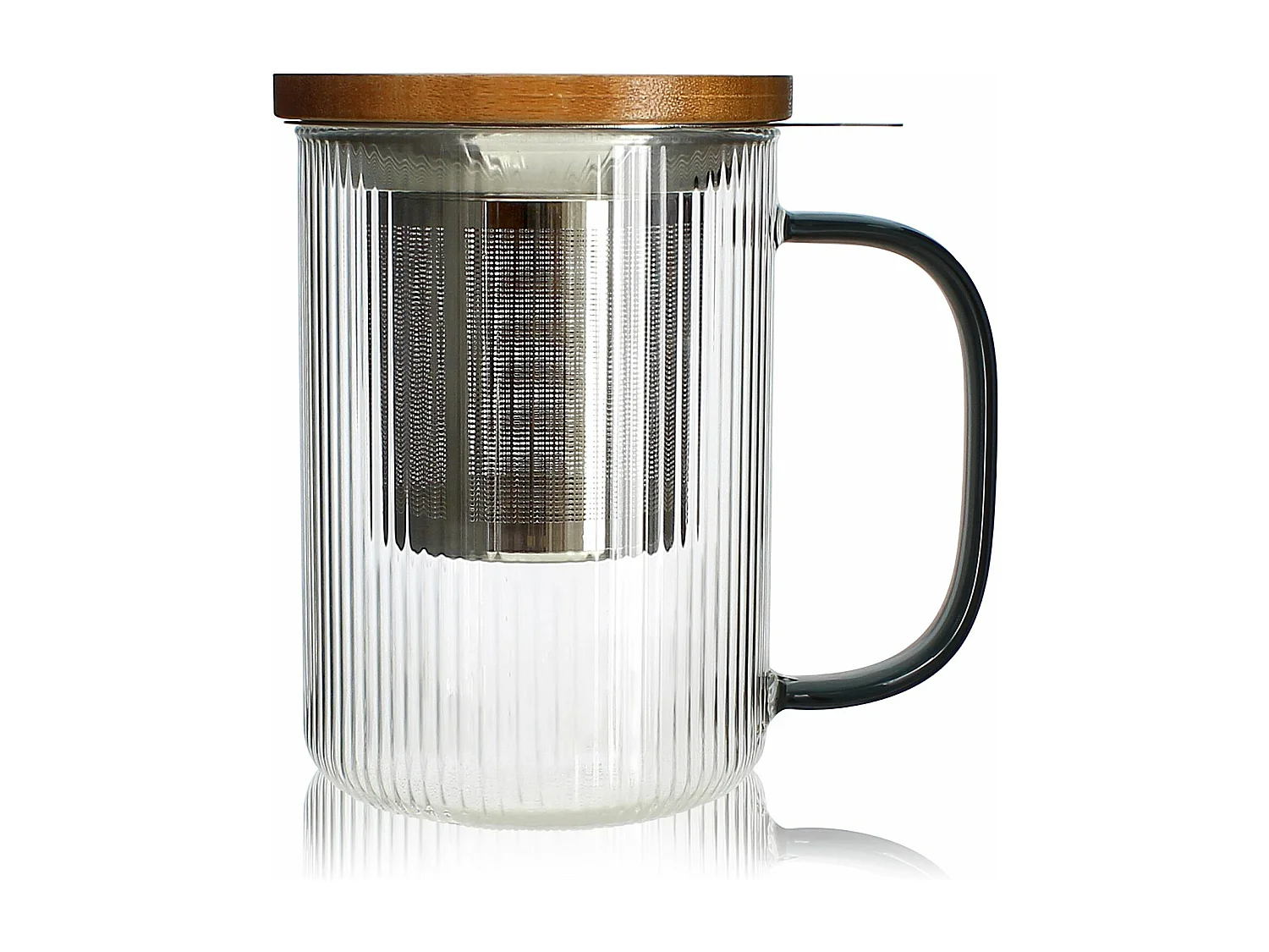 Ogo Living - Tisaniere Karl 450ml En Verre Borosilicate Anse Graphite