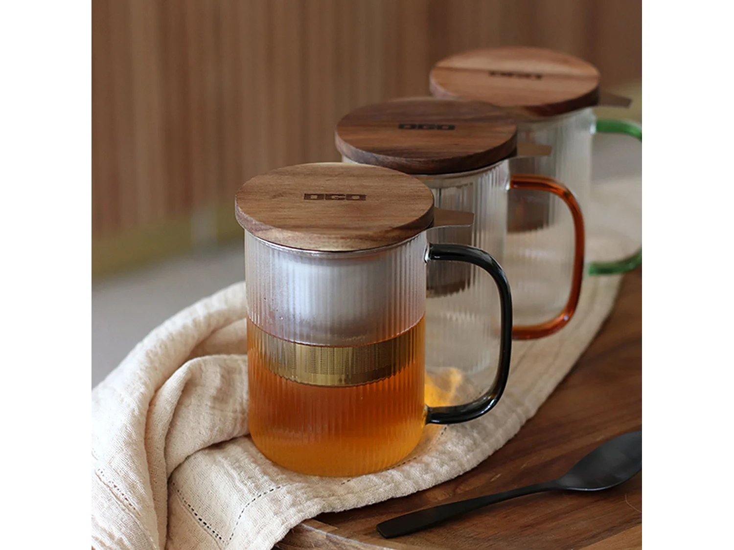 Ogo Living - Tisaniere Karl 450ml En Verre Borosilicate Anse Graphite