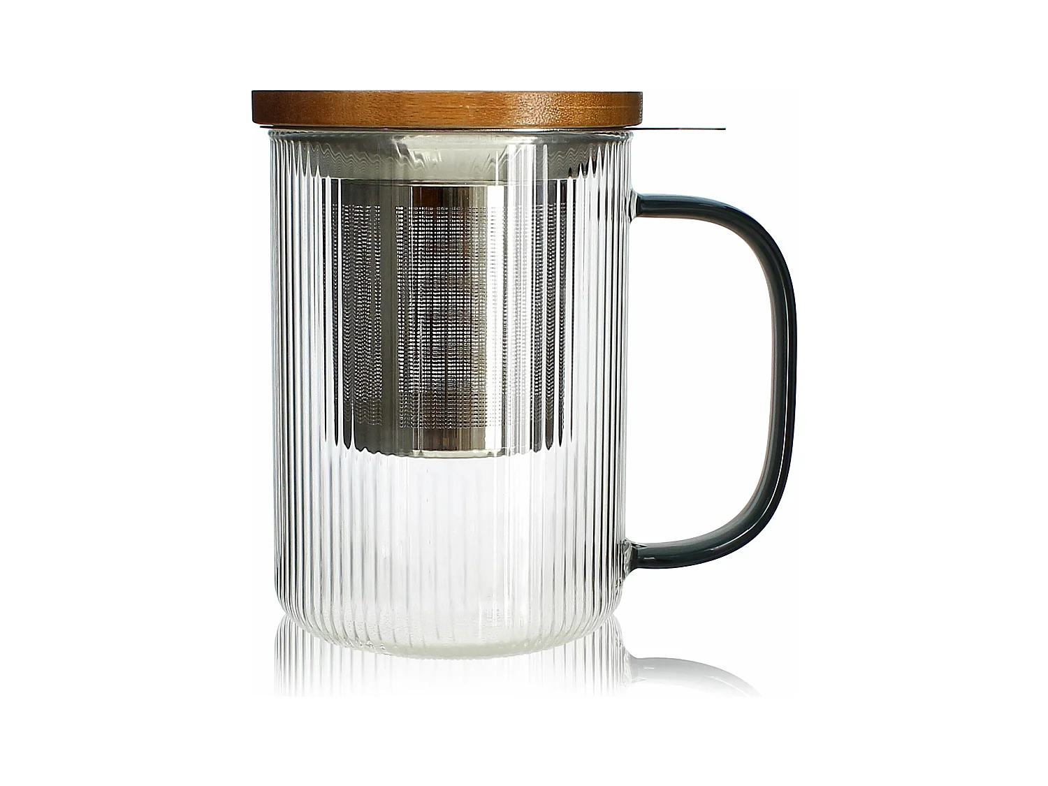 Ogo Living - Tisaniere Karl 450ml En Verre Borosilicate Anse Graphite