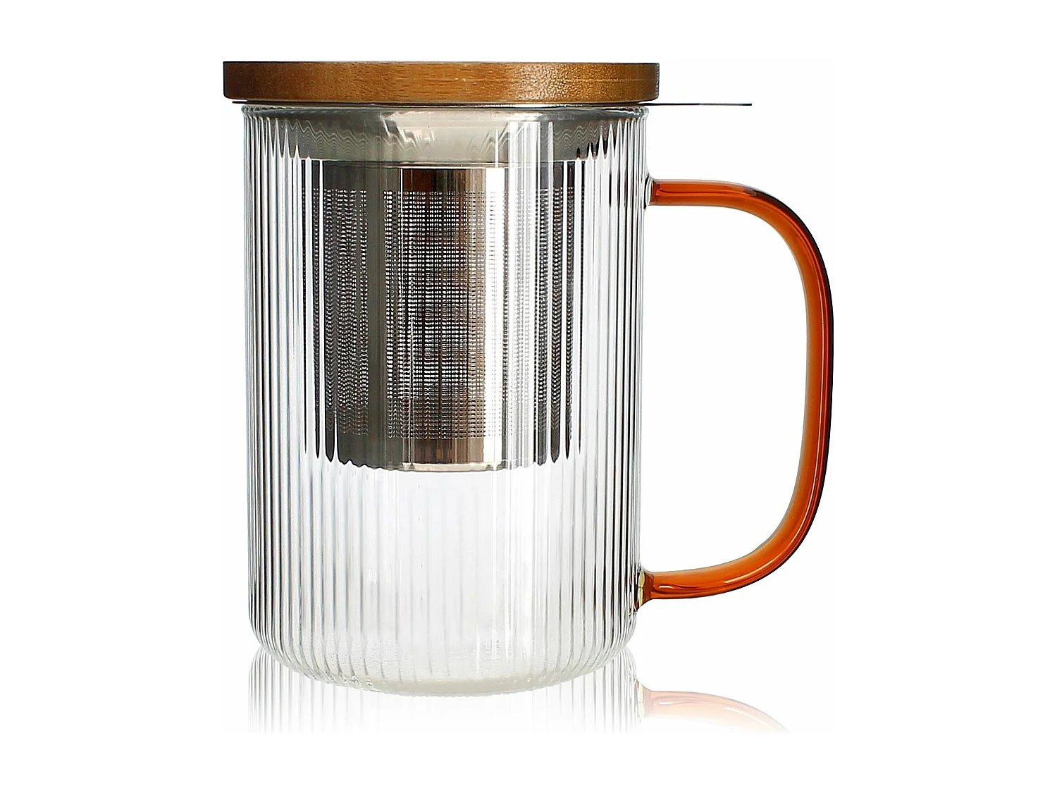 Ogo Living - Tisaniere Karl 450ml En Verre Borosilicate Anse Ambre