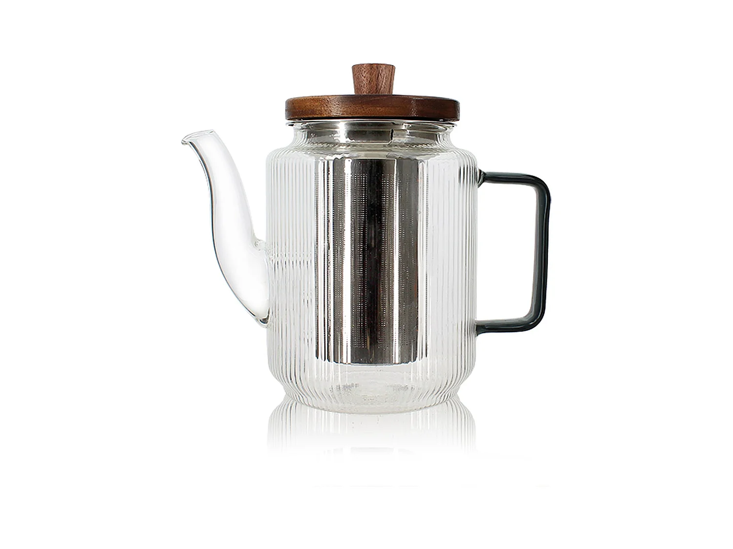 Ogo Living - Theiere Karl 550ml En Verre Borosilicate Anse Graphite