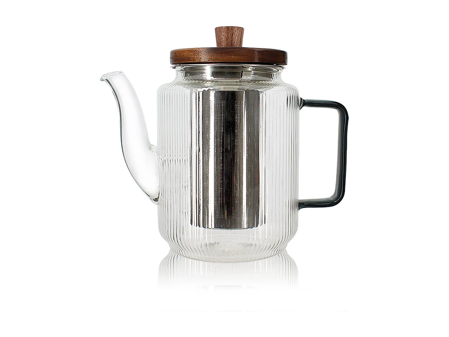 Ogo Living - Theiere Karl 550ml En Verre Borosilicate Anse Graphite