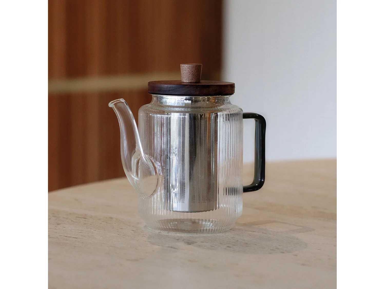 Ogo Living - Théière Karl 550ml En Verre Borosilicate Anse Graphite