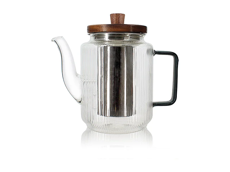 Ogo Living - Theiere Karl 550ml En Verre Borosilicate Anse Graphite