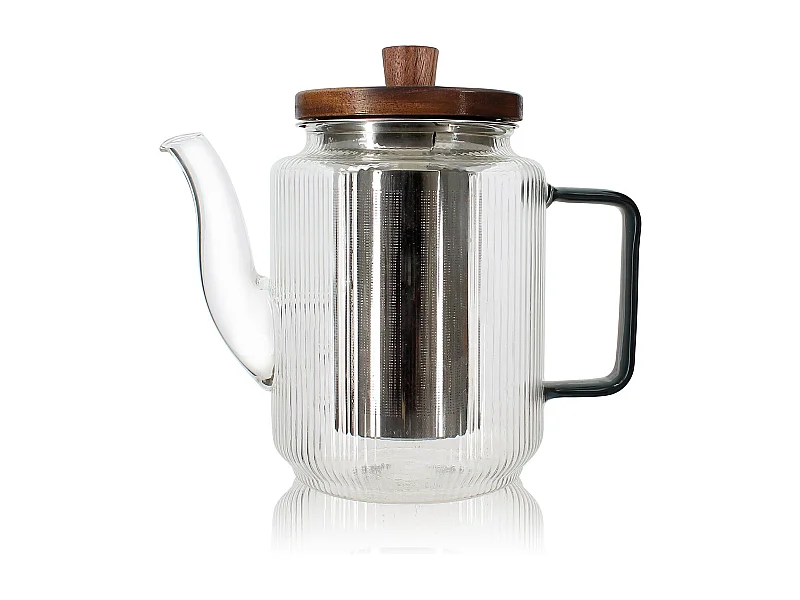 Ogo Living - Theiere Karl 550ml En Verre Borosilicate Anse Graphite