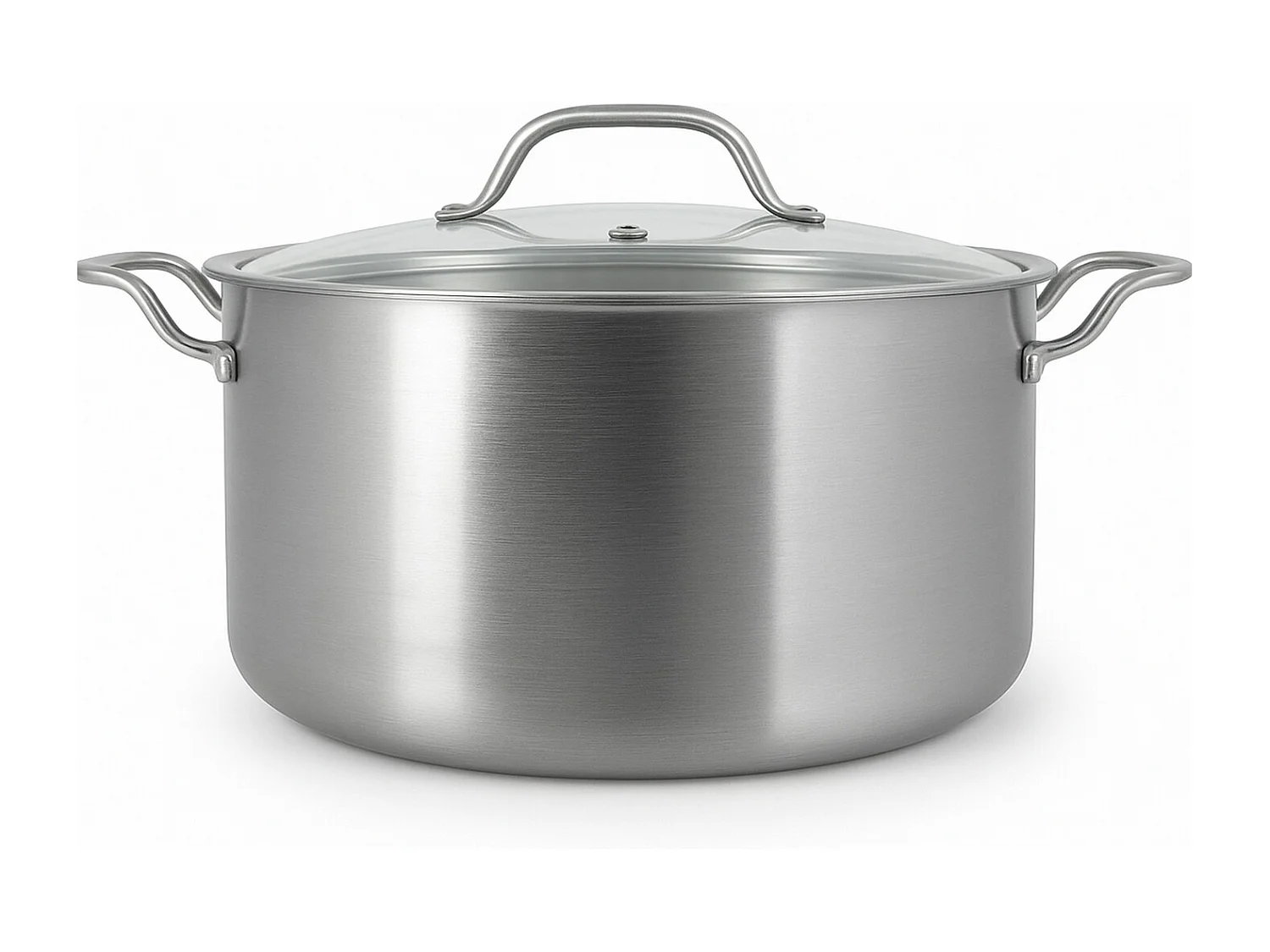 Menastyl - Faitout Triply 24cm En Acier Inoxydable Avec Couvercle En Verre