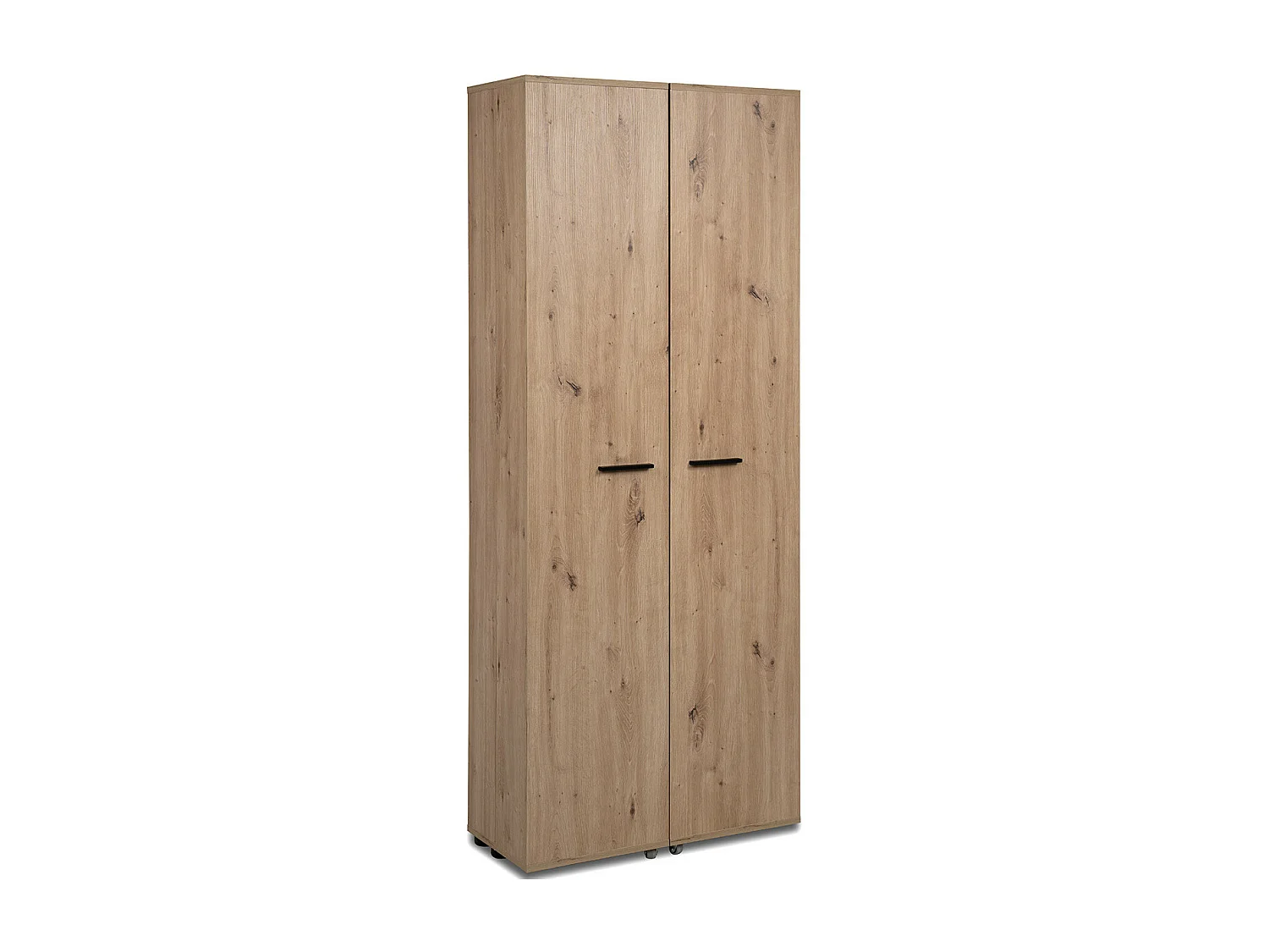 Armoire à chaussures 2 portes effet chêne 74 cm - Nuria