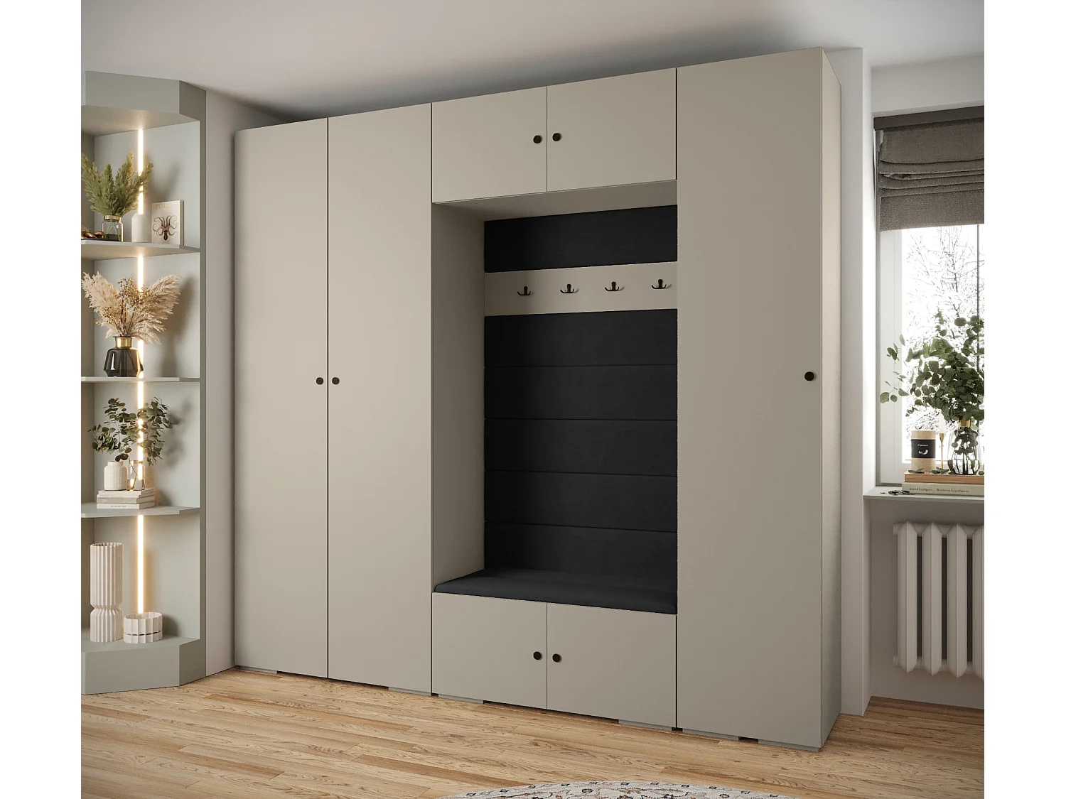 Inova 2 armario con puertas batientes 236,7/250/47