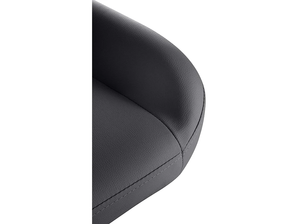 Lot de 2  Tabouret de bar - Similicuir - Noir - Braga