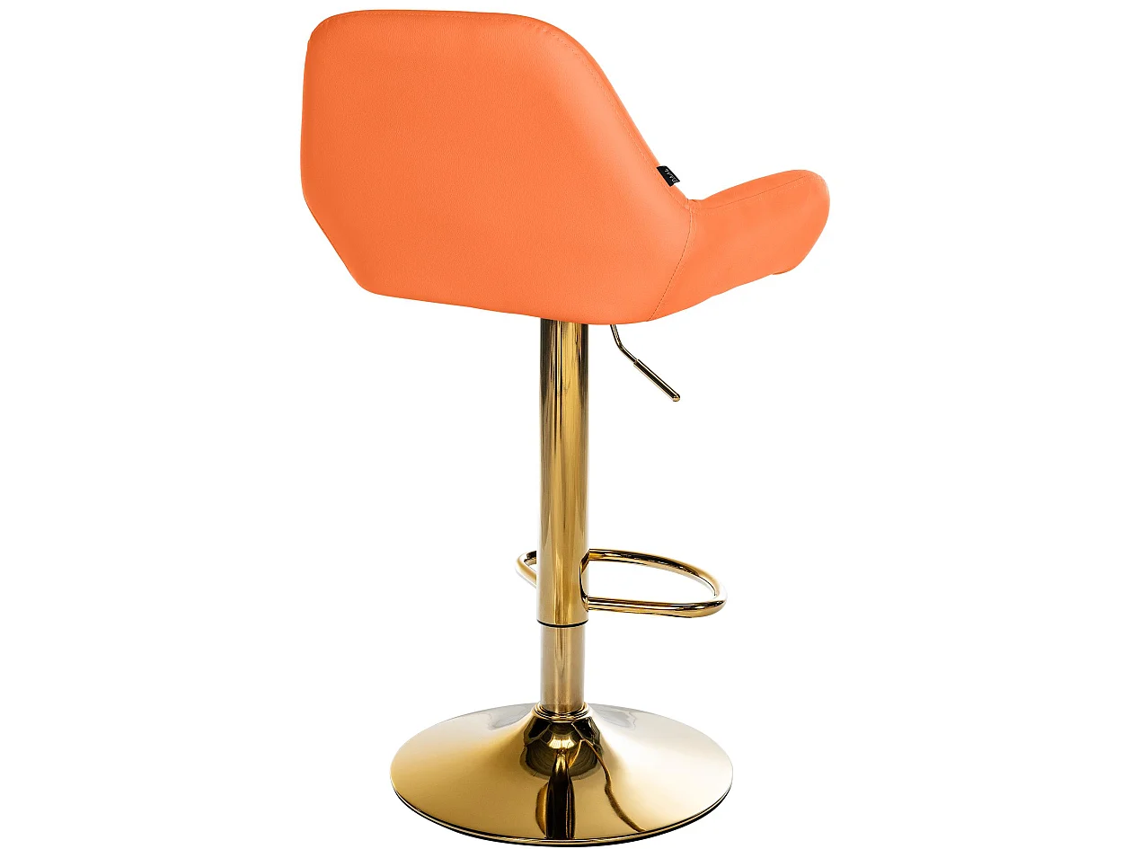 Lot de 2  Tabouret de bar - Similicuir - Orange - Braga