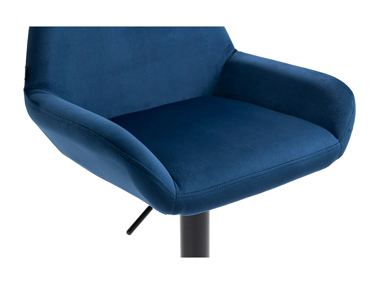 Lot de 2  Tabouret de bar - Velours - Bleu - Braga