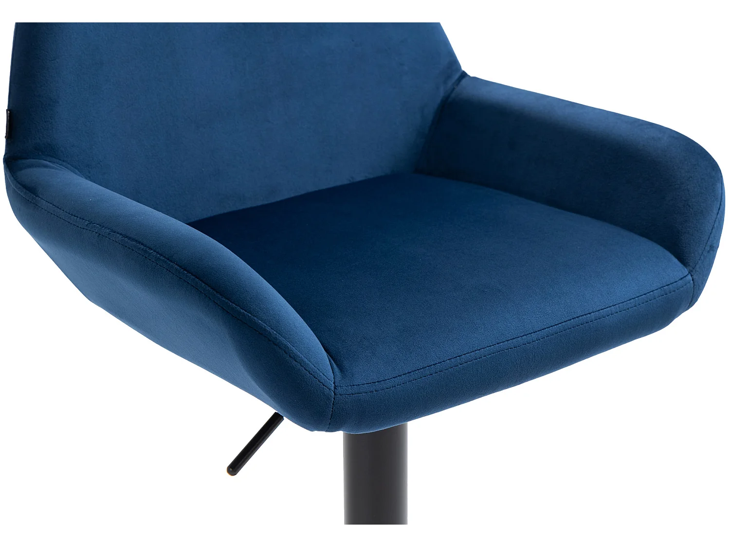 Lot de 2  Tabouret de bar - Velours - Bleu - Braga