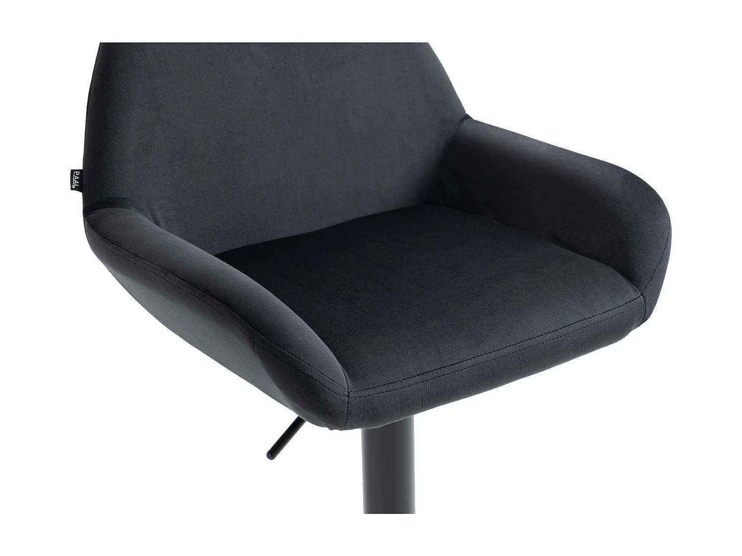 Lot de 2  Tabouret de bar - Velours - Noir - Braga