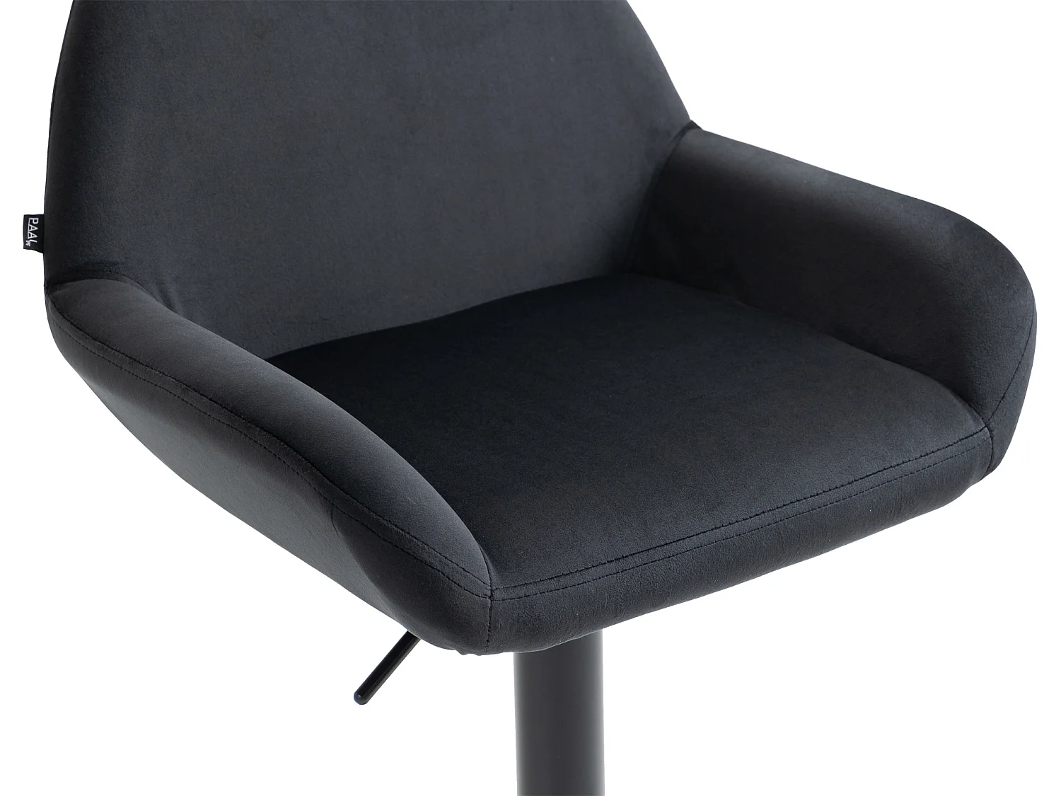 Lot de 2  Tabouret de bar - Velours - Noir - Braga