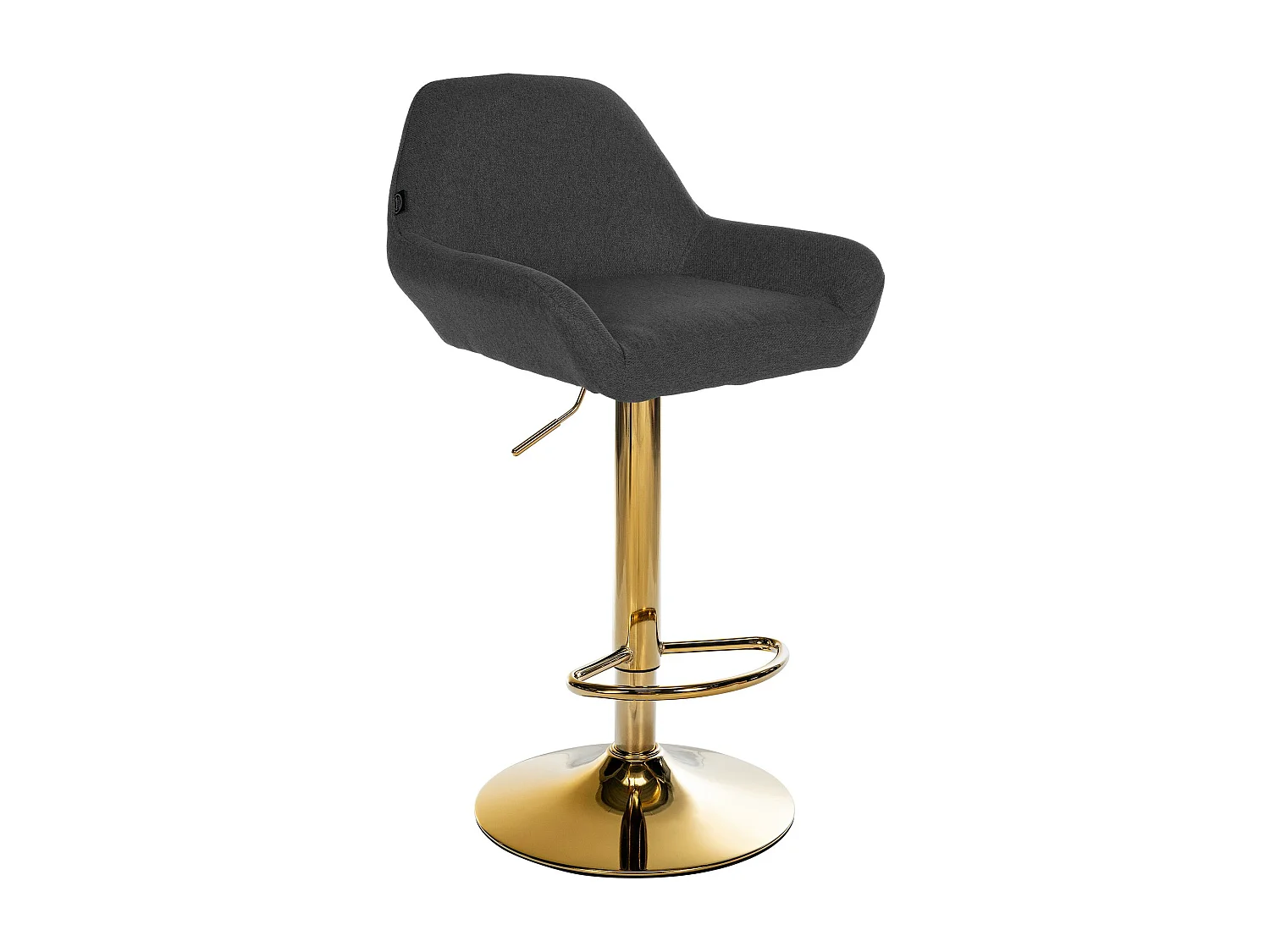 Tabouret de bar - Tissu - Noir - Braga