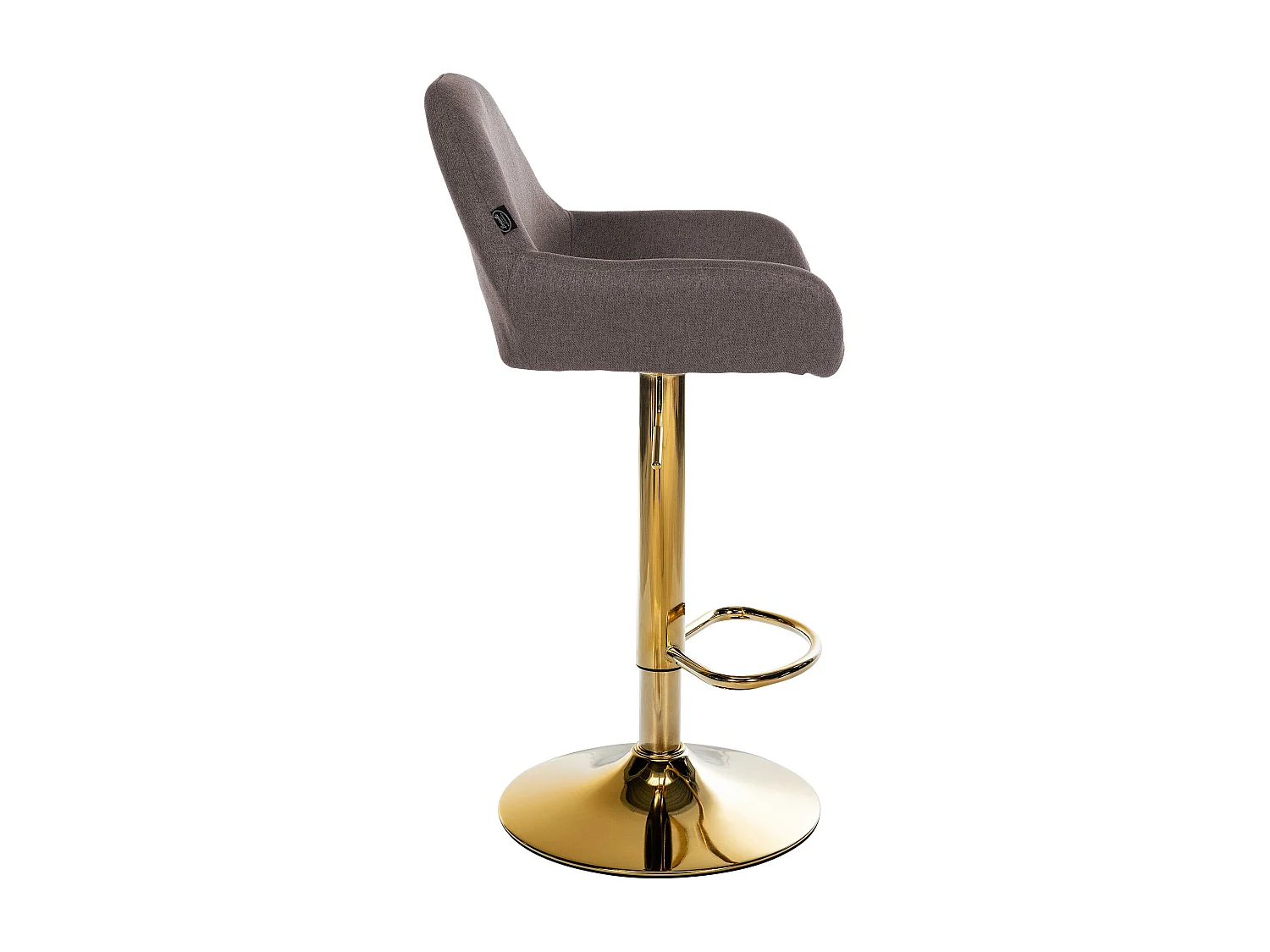 Lot de 2  Tabouret de bar - Tissu & Métal - Marron - Braga