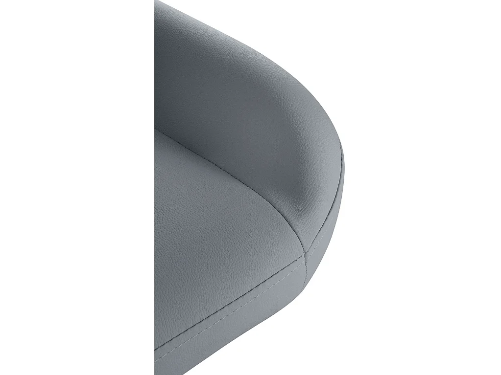 Lot de 2  Tabouret de bar - Similicuir & Métal - Gris - Braga