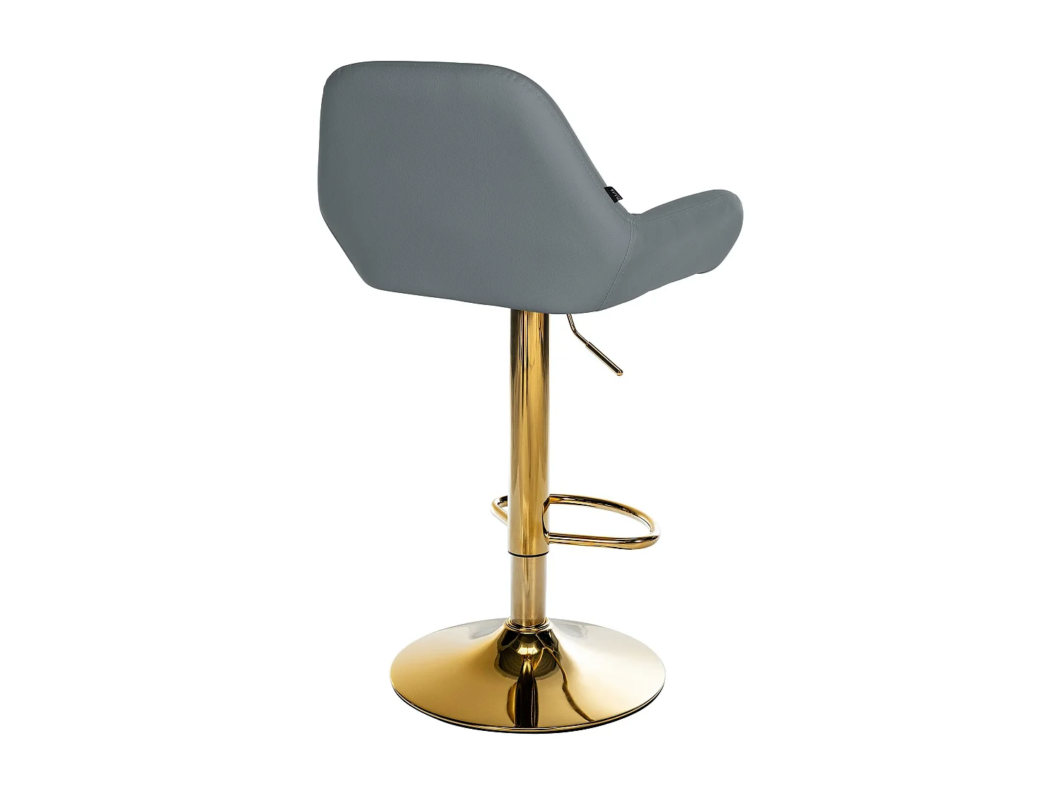 Lot de 2  Tabouret de bar - Similicuir & Métal - Gris - Braga