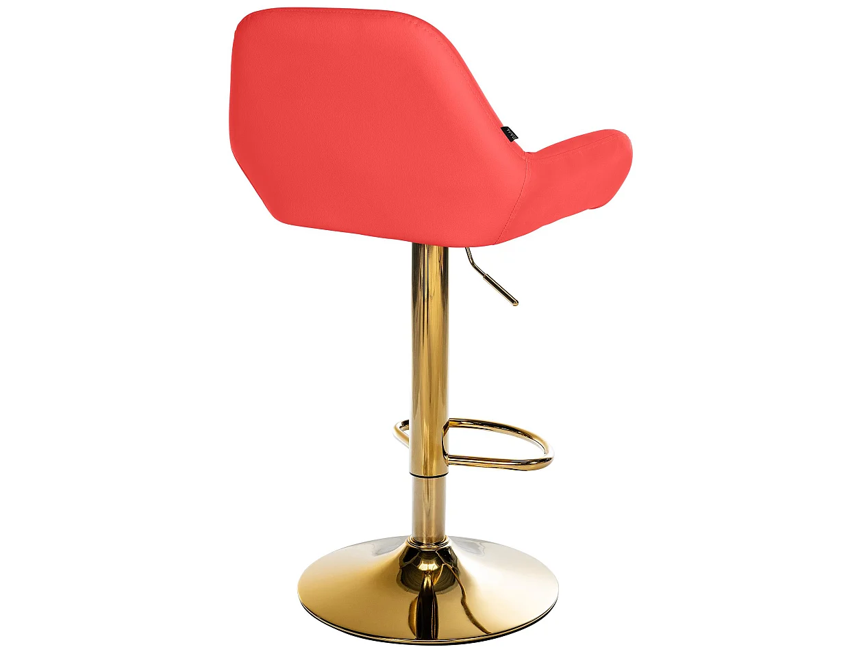 Lot de 2  Tabouret de bar - Similicuir - Rouge - Braga