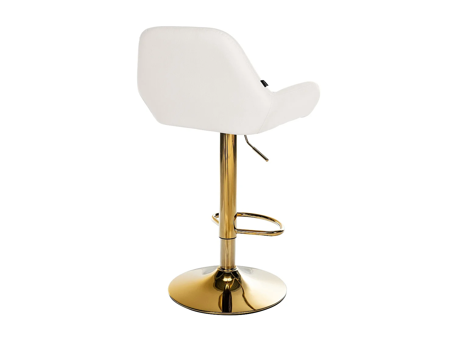 Lot de 2  Tabouret de bar - Similicuir & Métal - Blanc - Braga