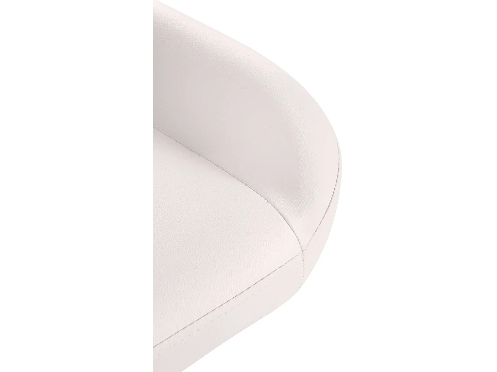 Lot de 2  Tabouret de bar - Similicuir - Blanc - Braga