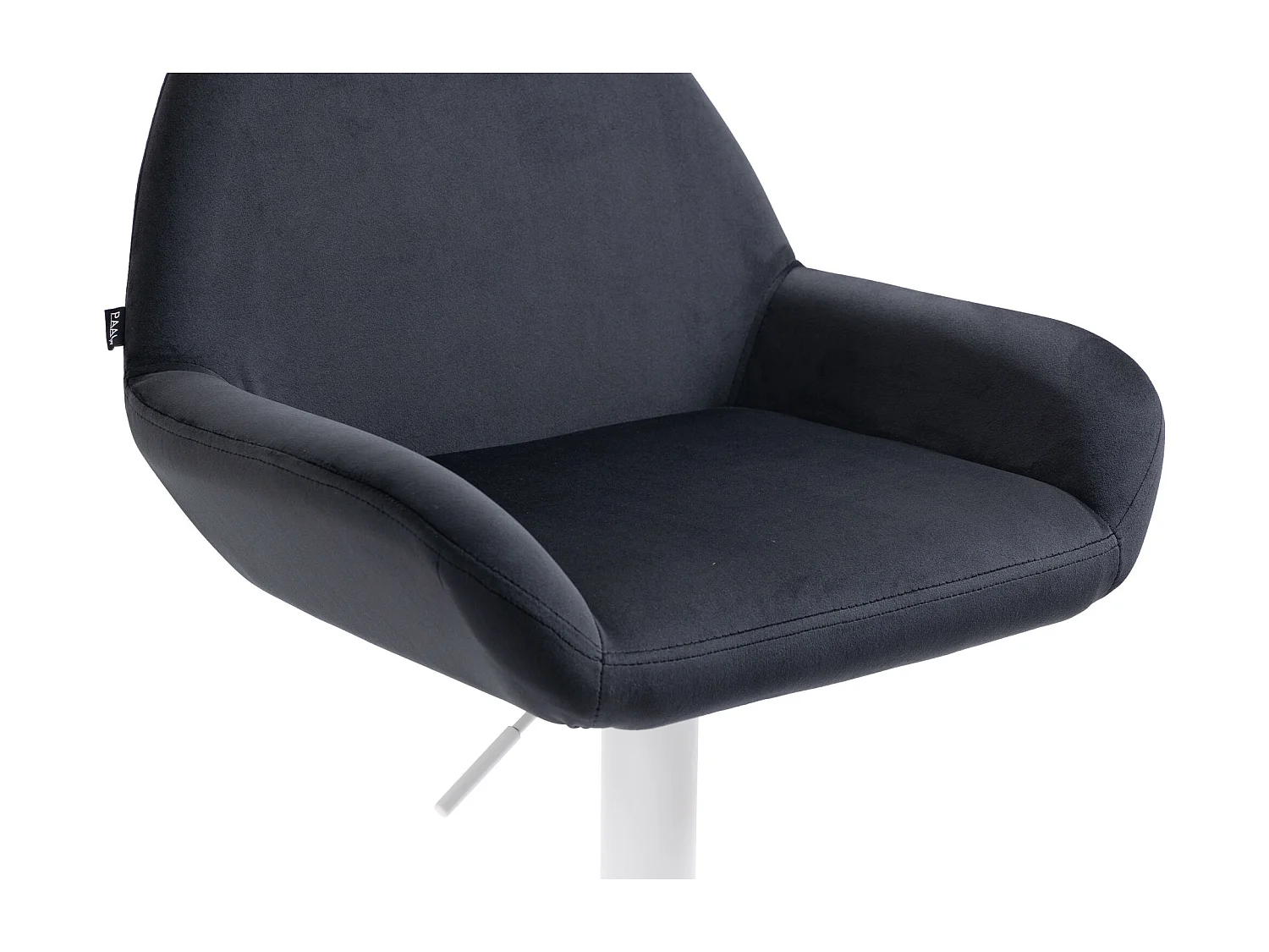 Lot de 2  Tabouret de bar - Velours - Noir - Braga