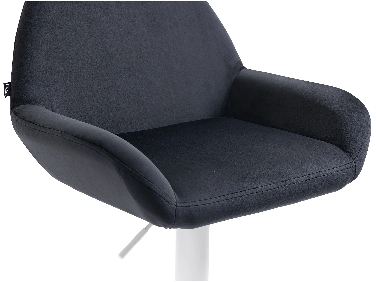 Lot de 2  Tabouret de bar - Velours - Noir - Braga