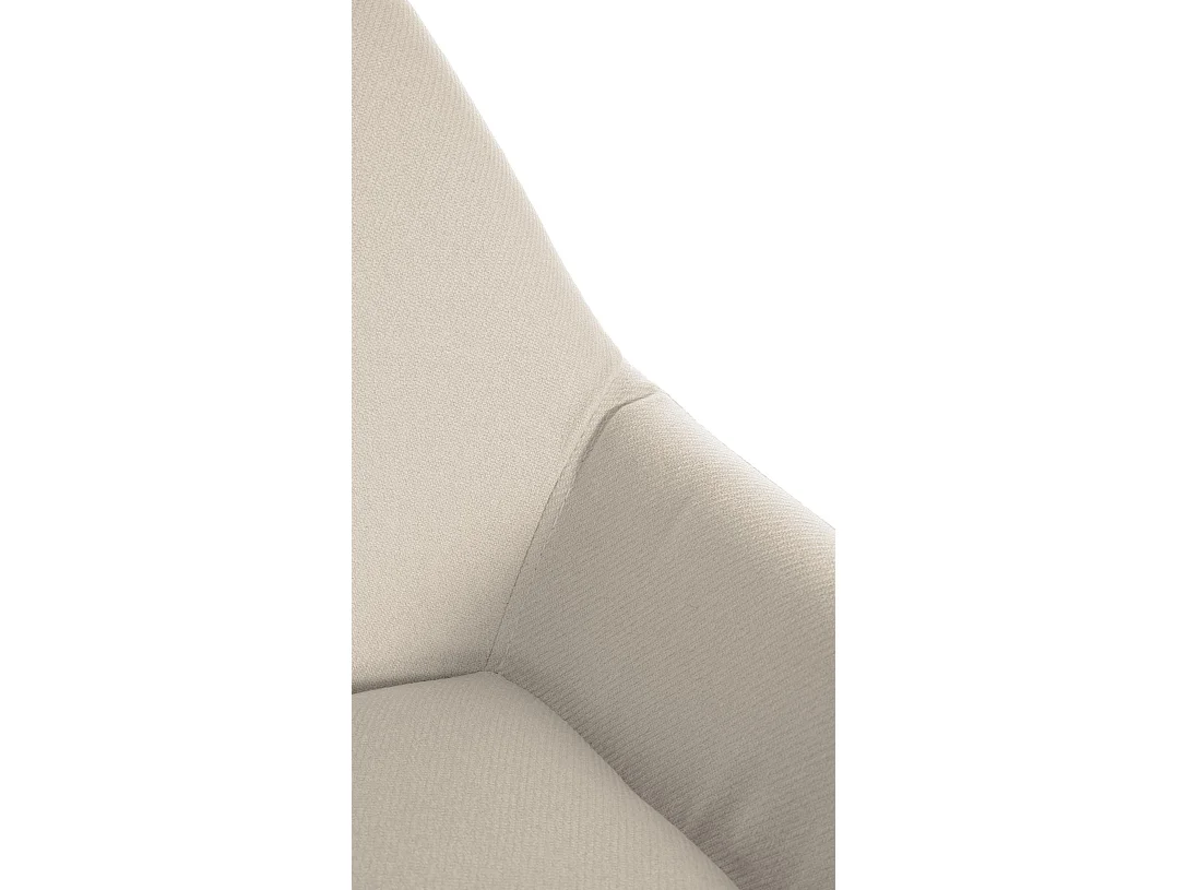 Lot de 2  Tabouret de bar - Tissu & Blanc - Crème - Braga