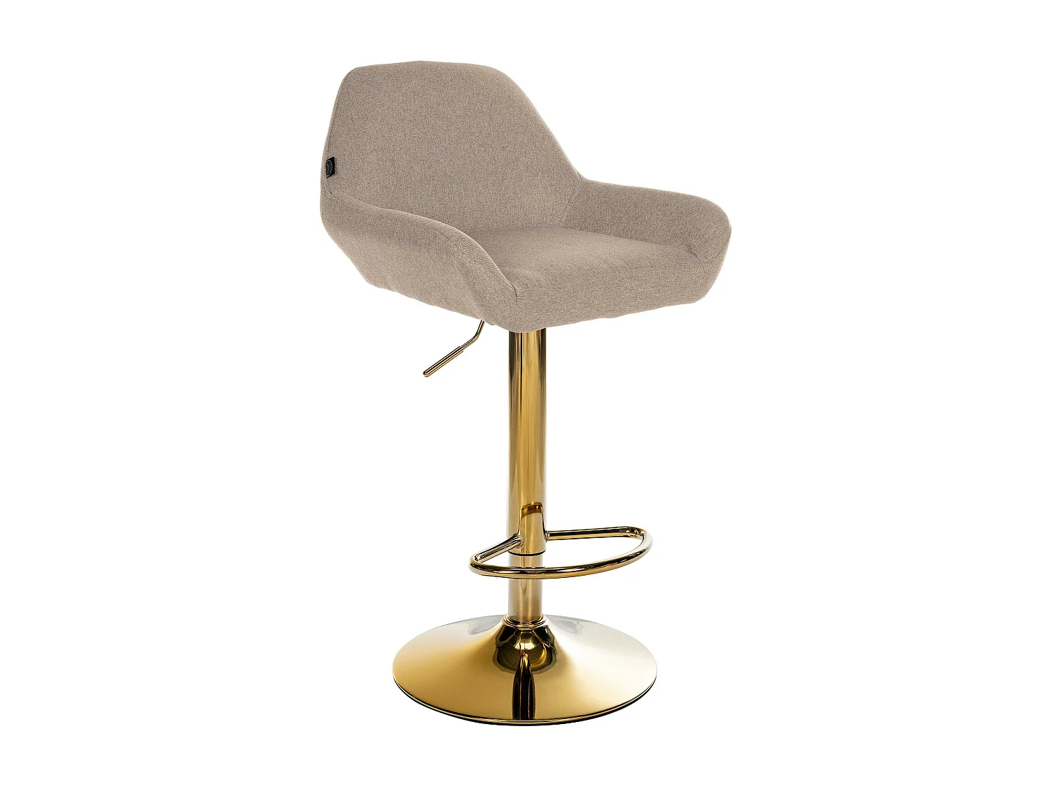 Tabouret de bar - Tissu - Taupe - Braga