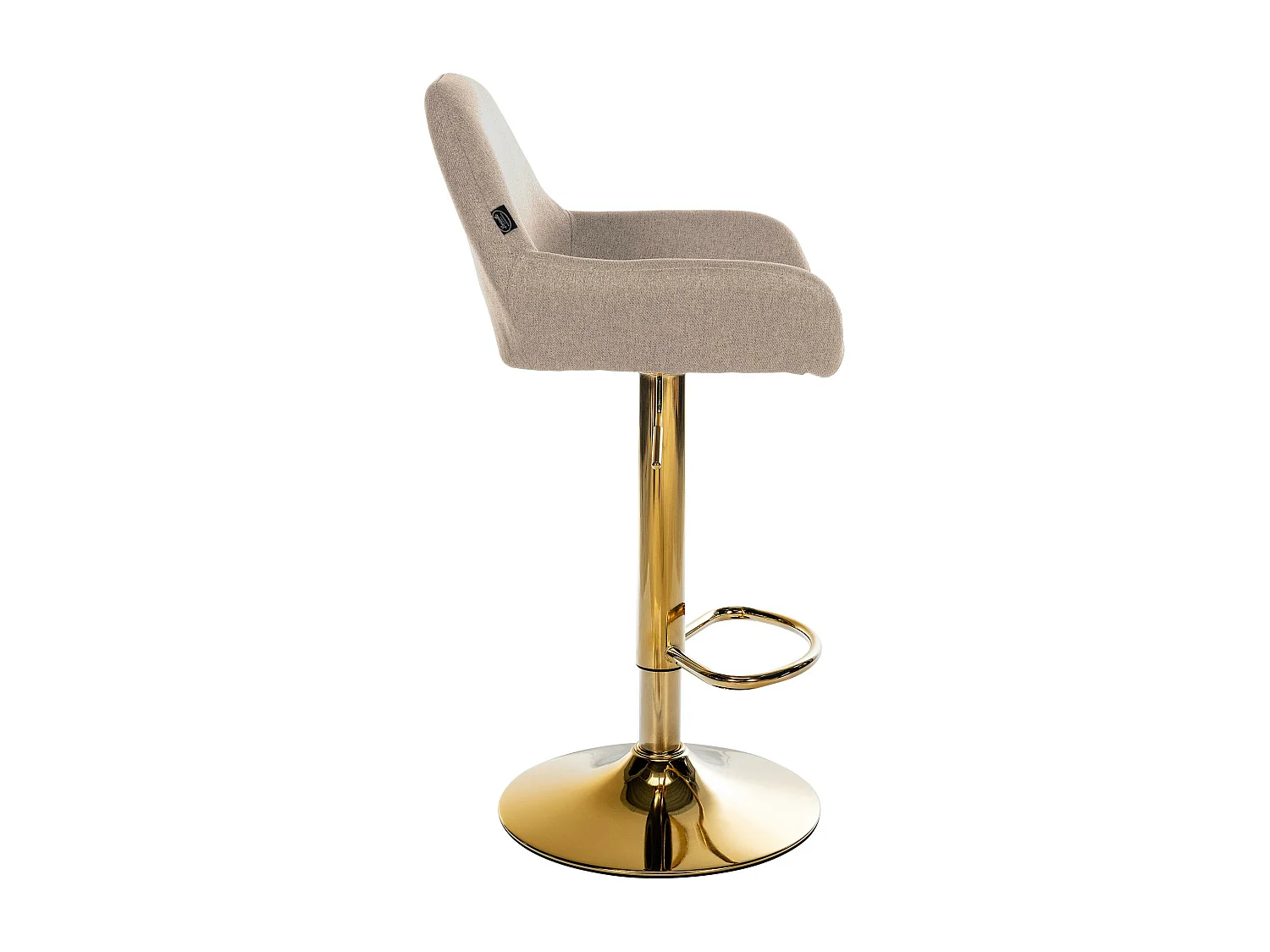 Tabouret de bar - Tissu - Taupe - Braga