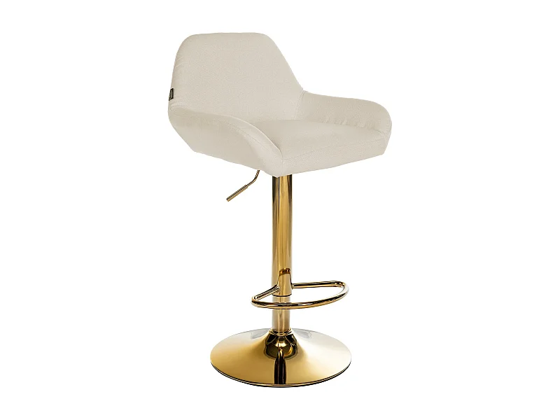 Tabouret de bar - Tissu - Crème - Braga