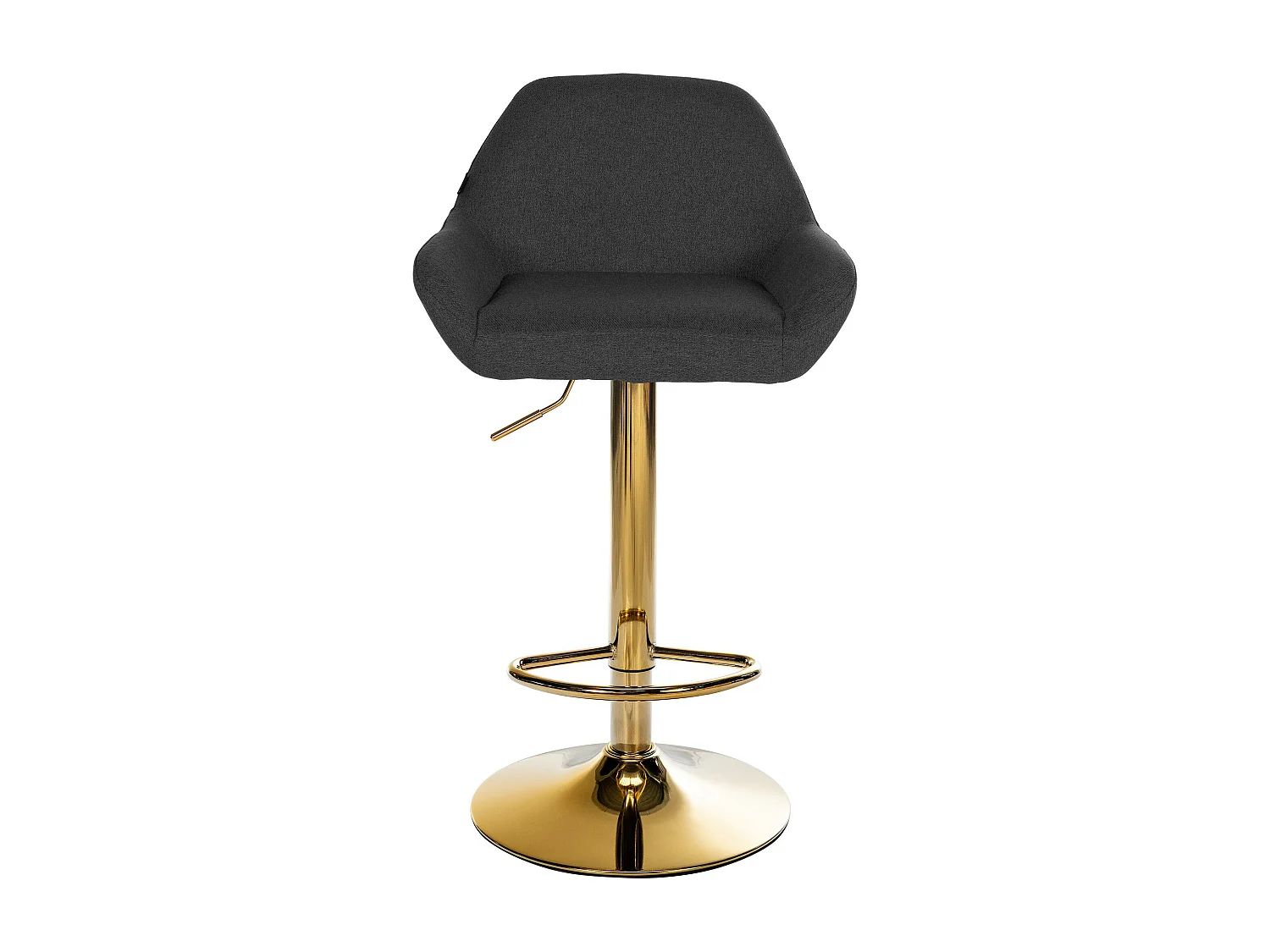 Lot de 2  Tabouret de bar - Tissu & Métal - Noir - Braga