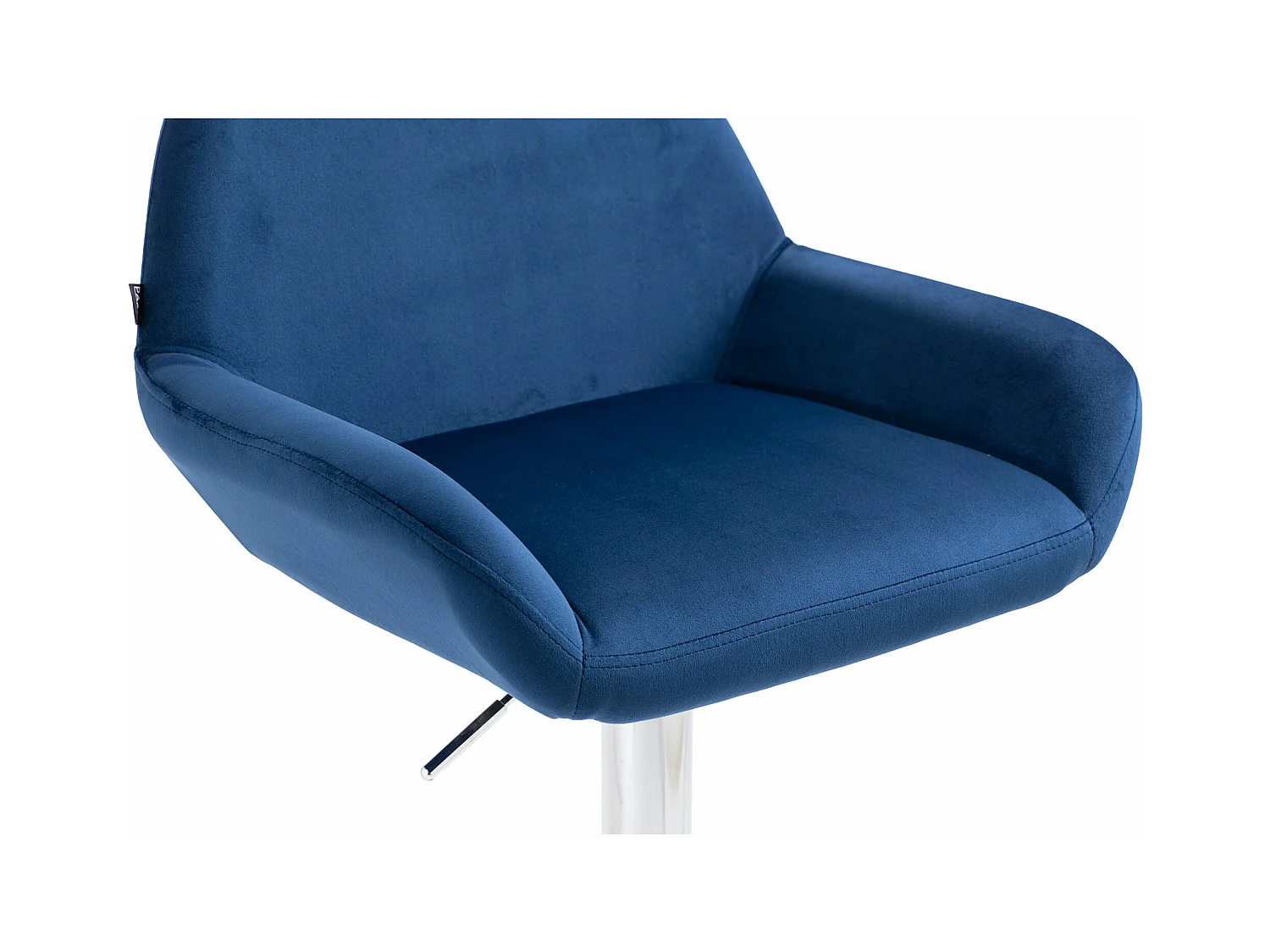 Lot de 2  Tabouret de bar - Velours - Bleu - Braga