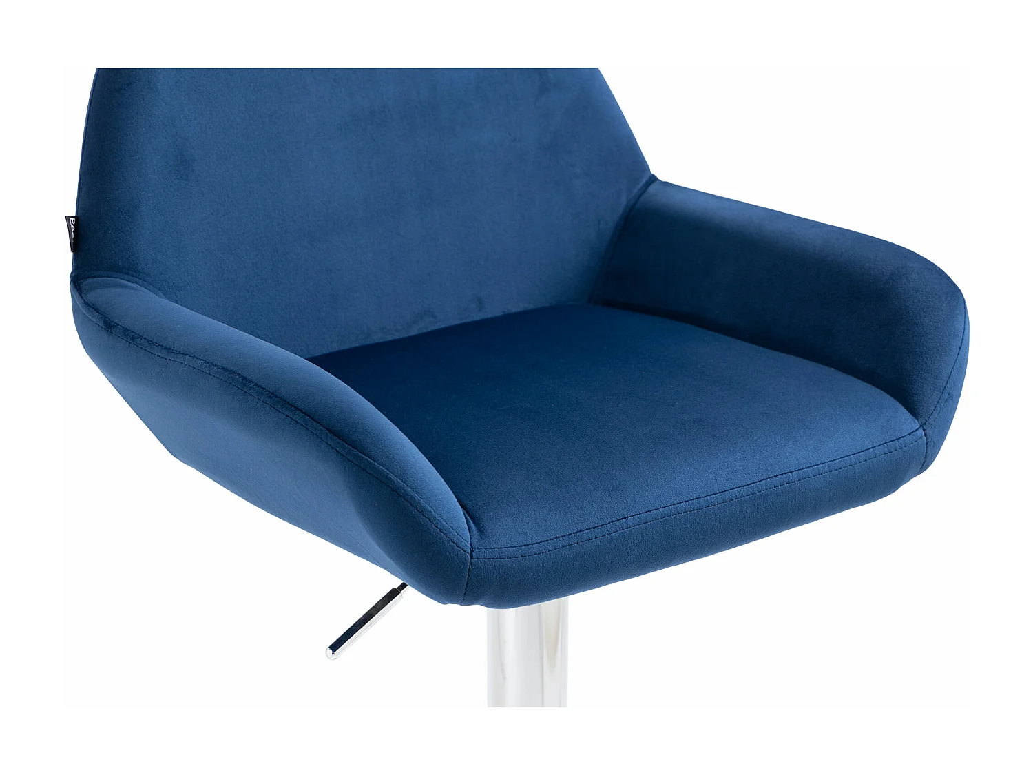 Lot de 2  Tabouret de bar - Velours - Bleu - Braga