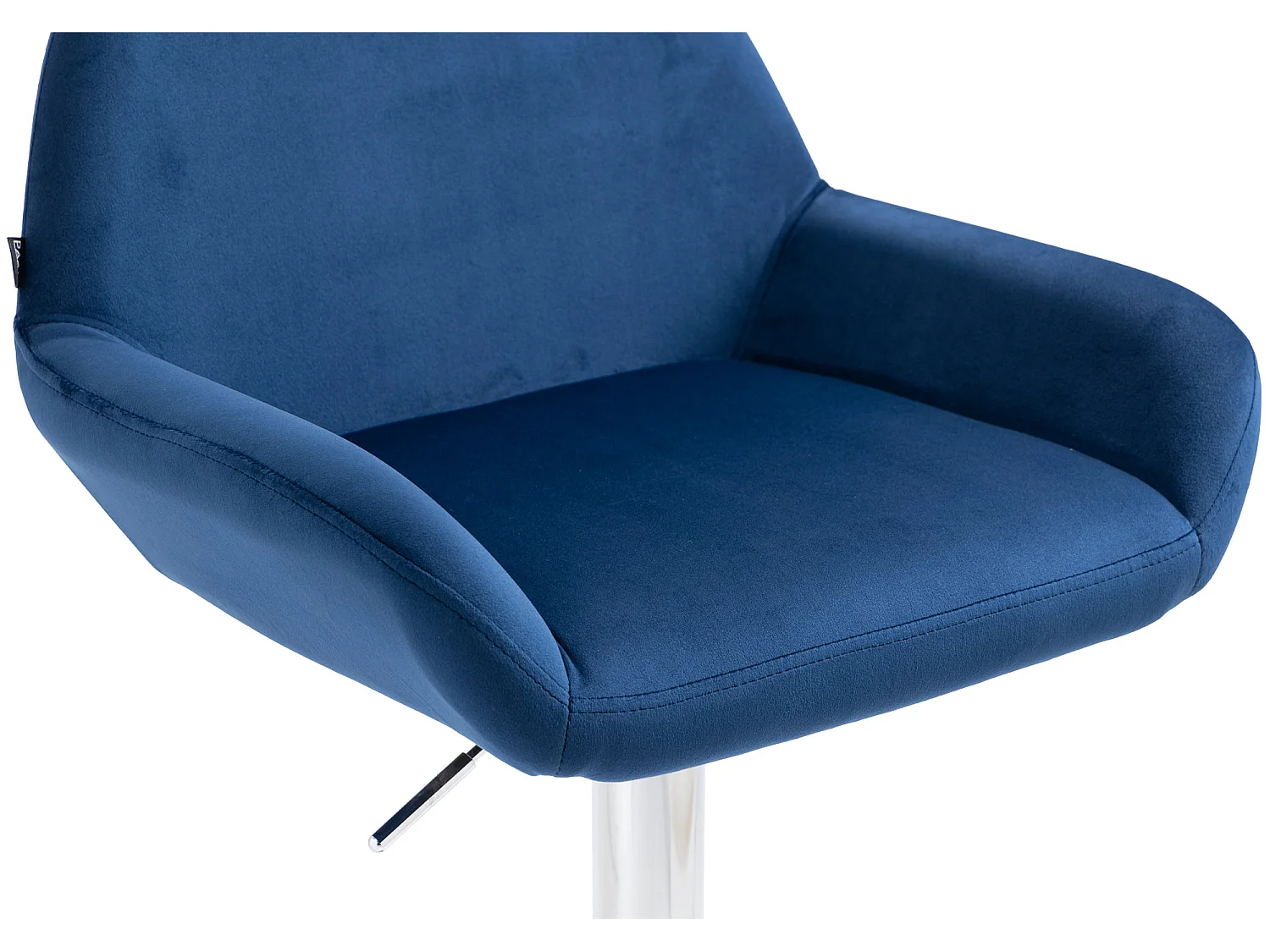 Lot de 2  Tabouret de bar - Velours - Bleu - Braga
