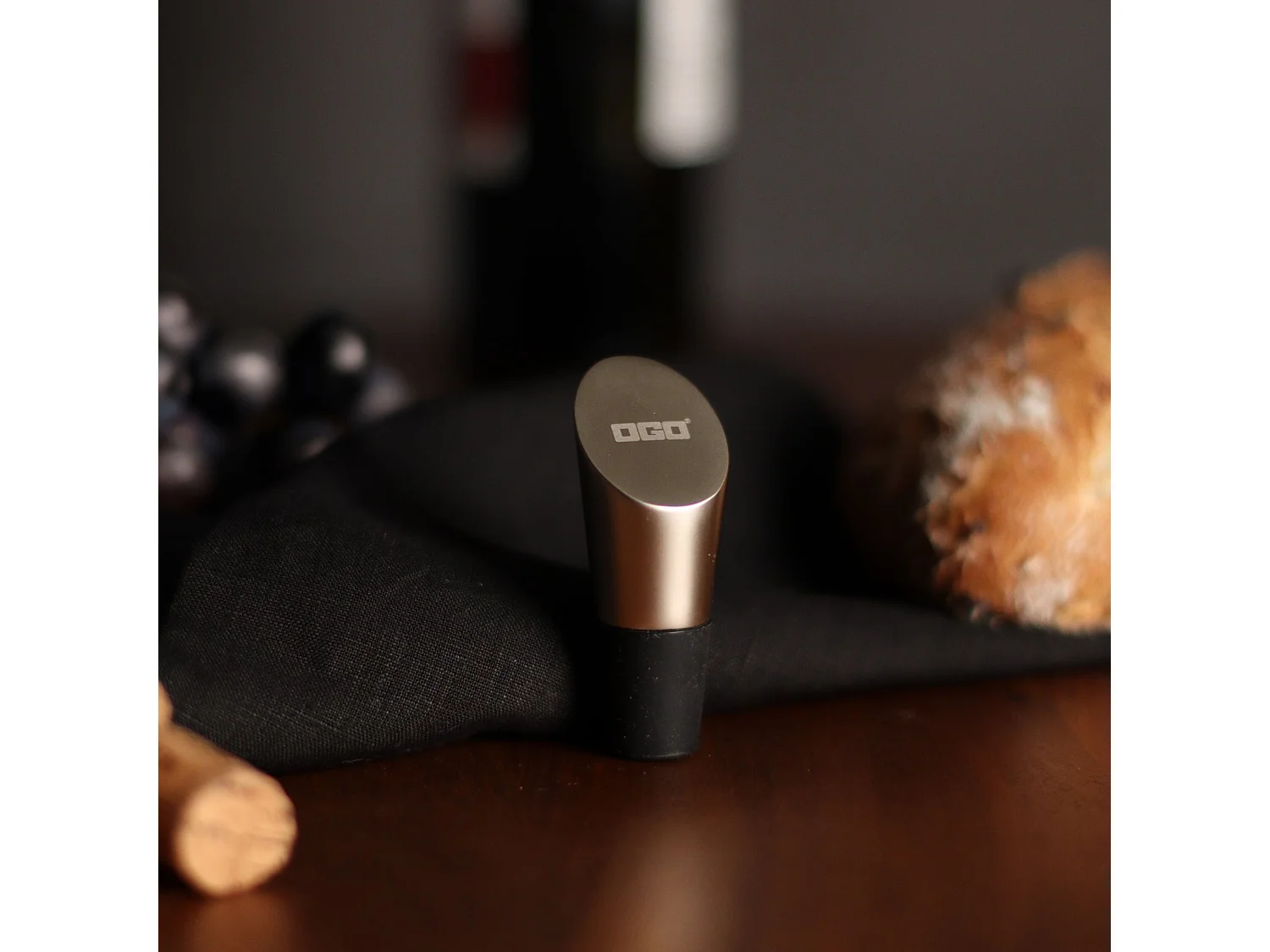 Ogo Living - Bouchon A Vin En Acier Inoxydable Deluxe