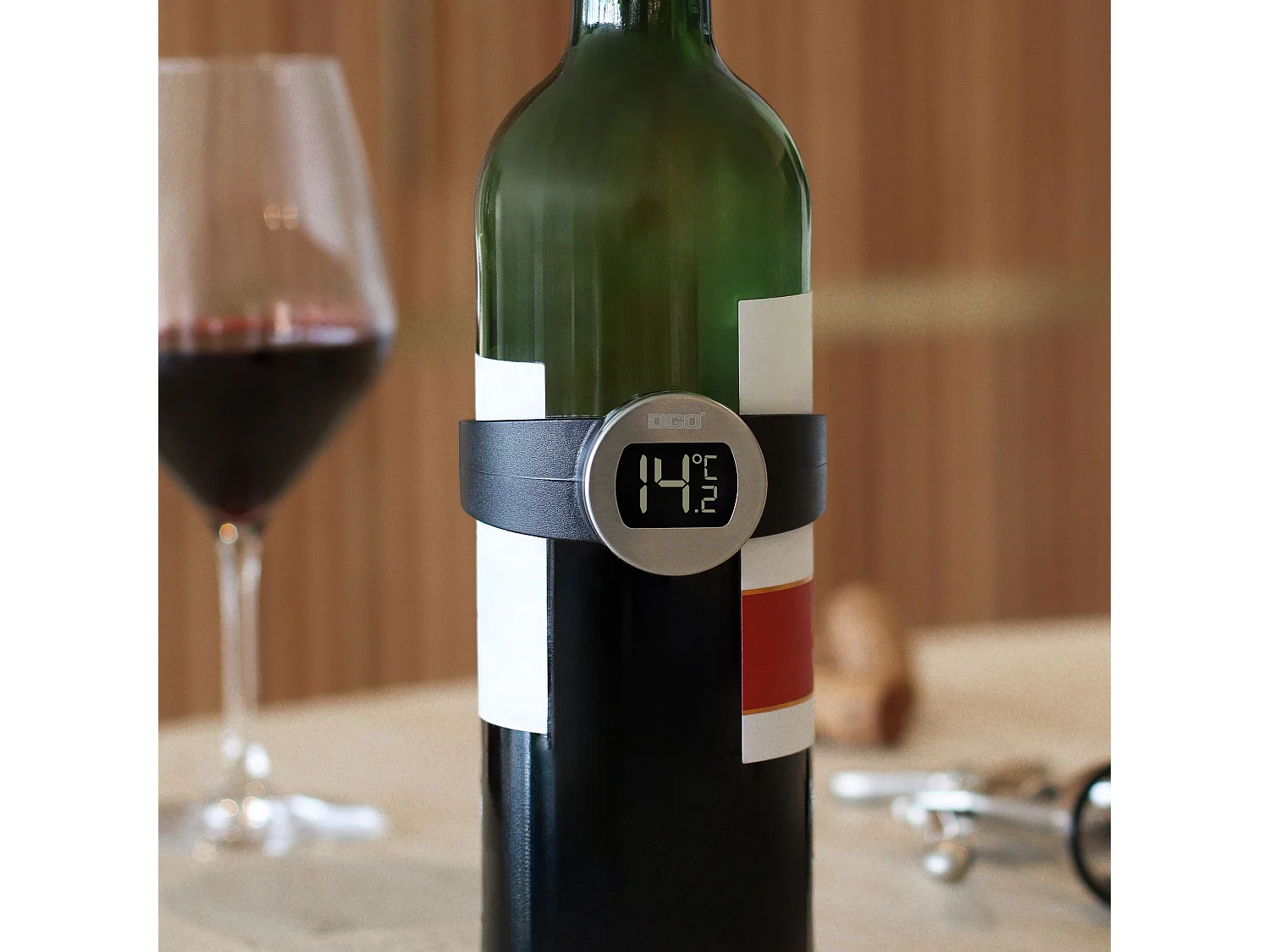 Ogo Living - Thermometre A Vin Digital Deluxe En Acier Inoxydable