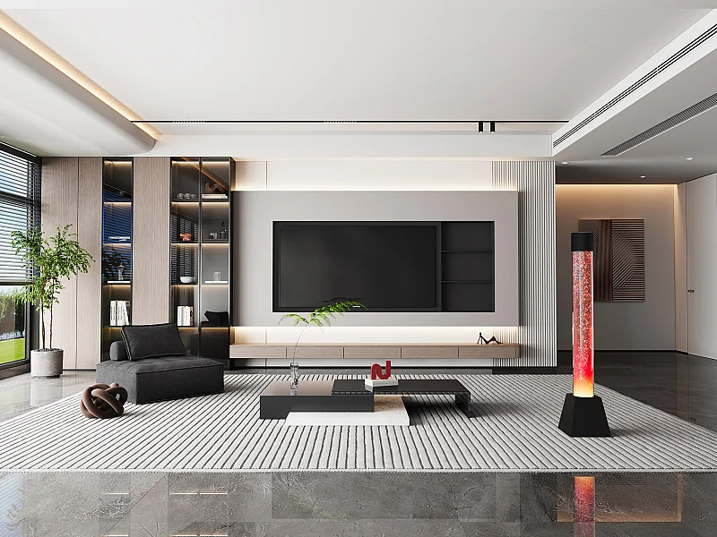 Kolumna bąbelkowa – LED zmieniające kolor  – Czarna – wys. 130 cm – WOBY